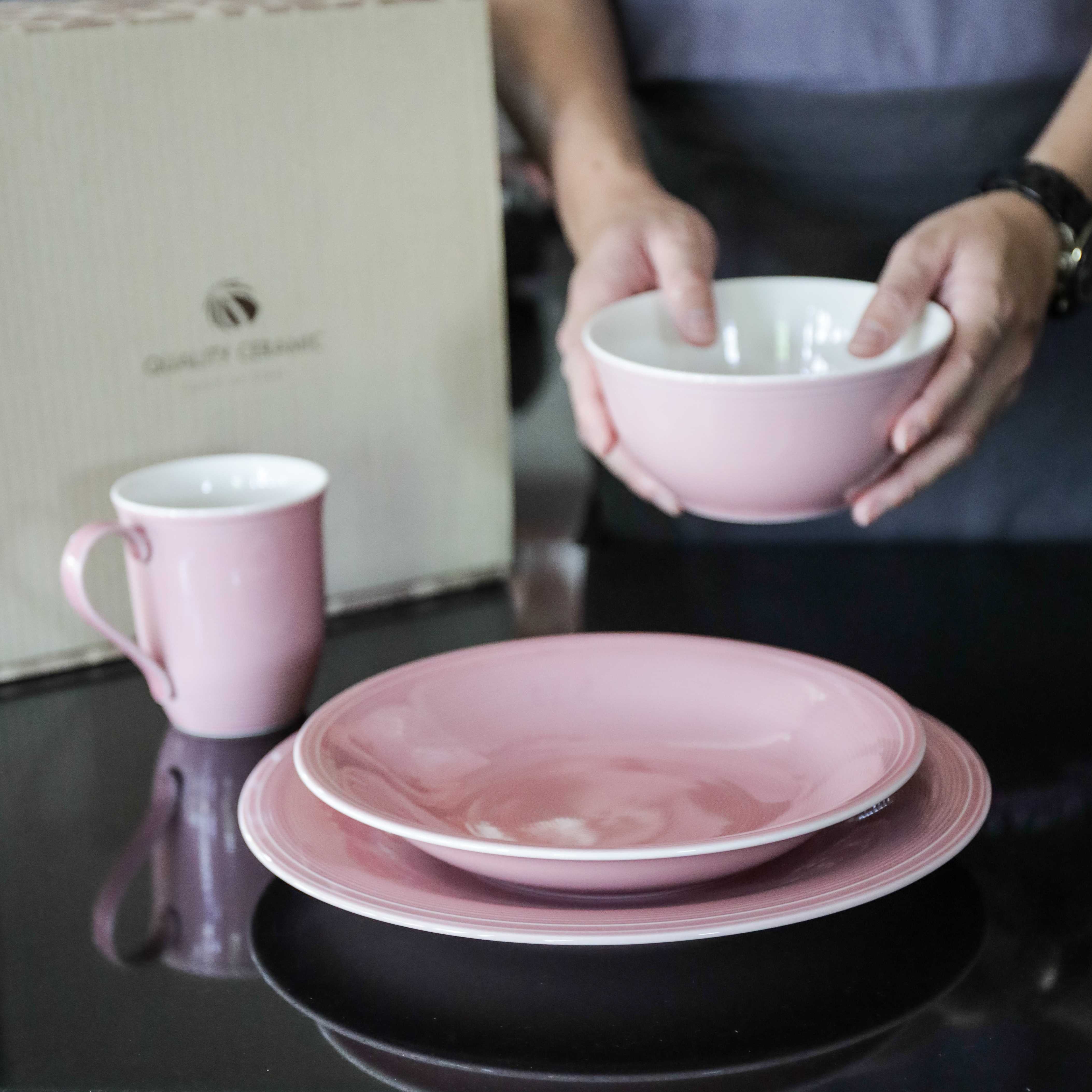 ชุดอาหาร 4 ชิ้น MG - Autumn Rose - แบบที่ 2