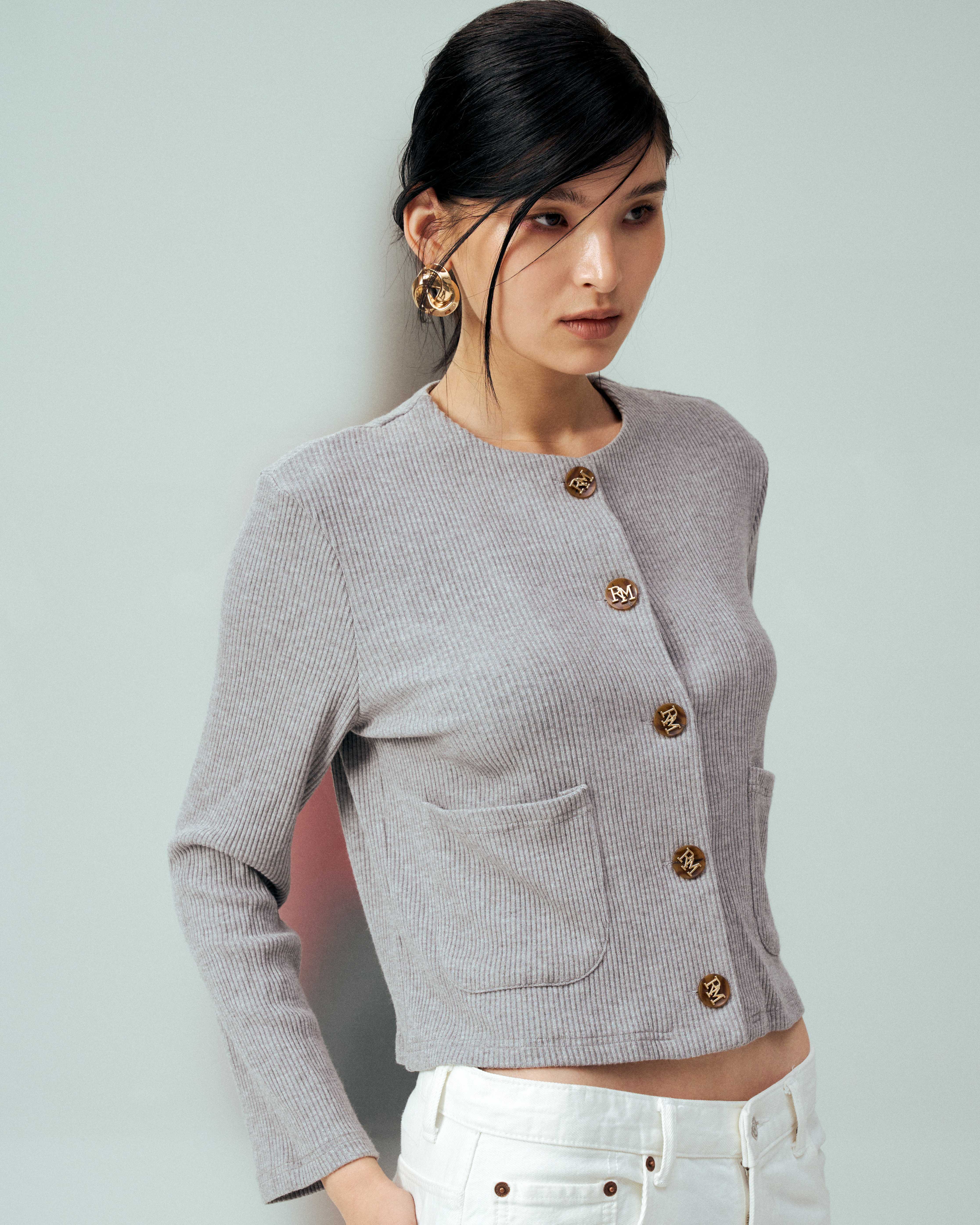 Rally RM Buttons Cardigan (Grey)