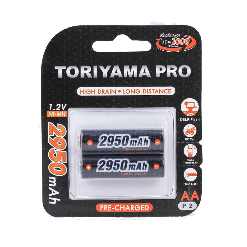 ถ่านชาร์จ Toriyama AA 2950mAh (Ni-Mh) P2