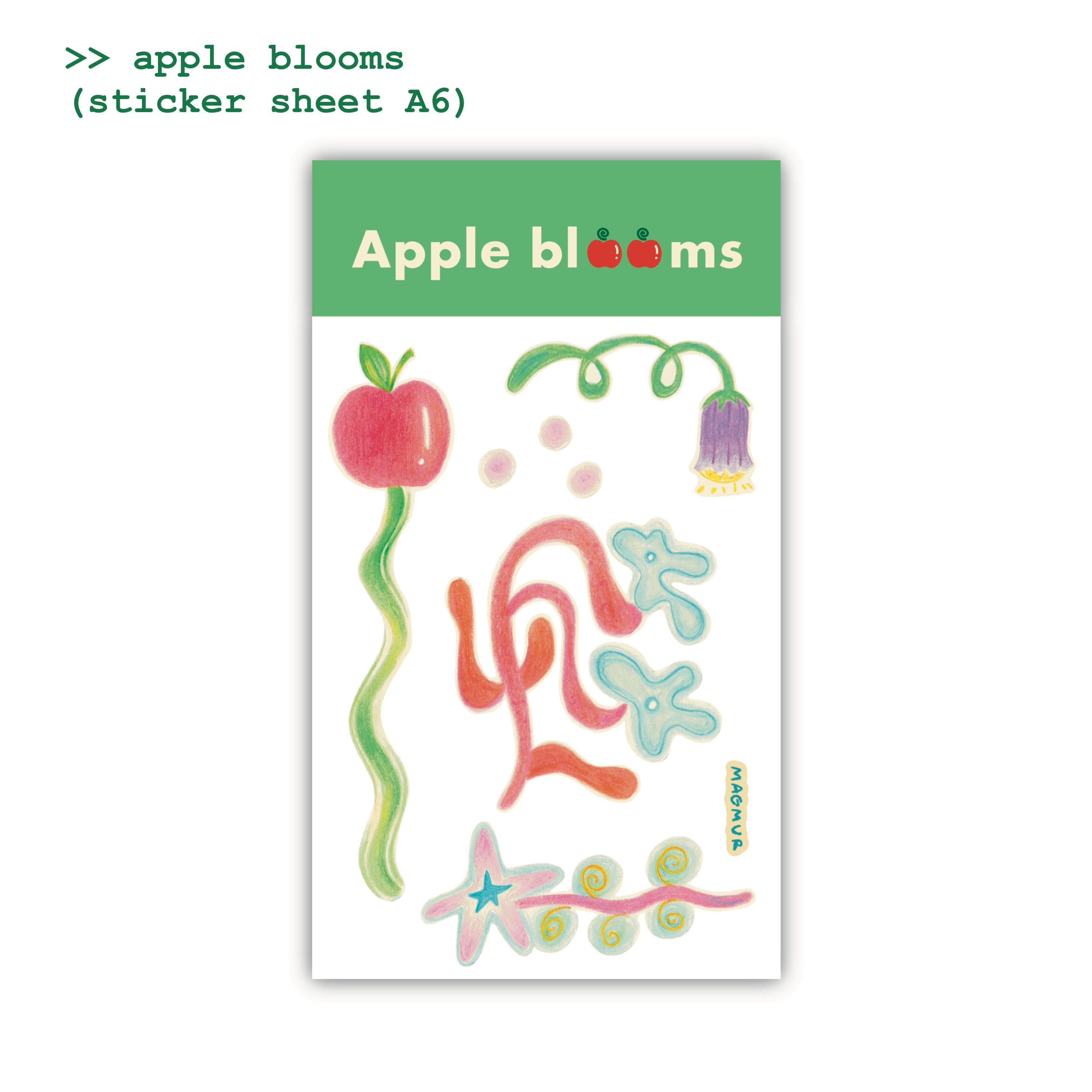 Apple blooms (sticker sheet A6)
