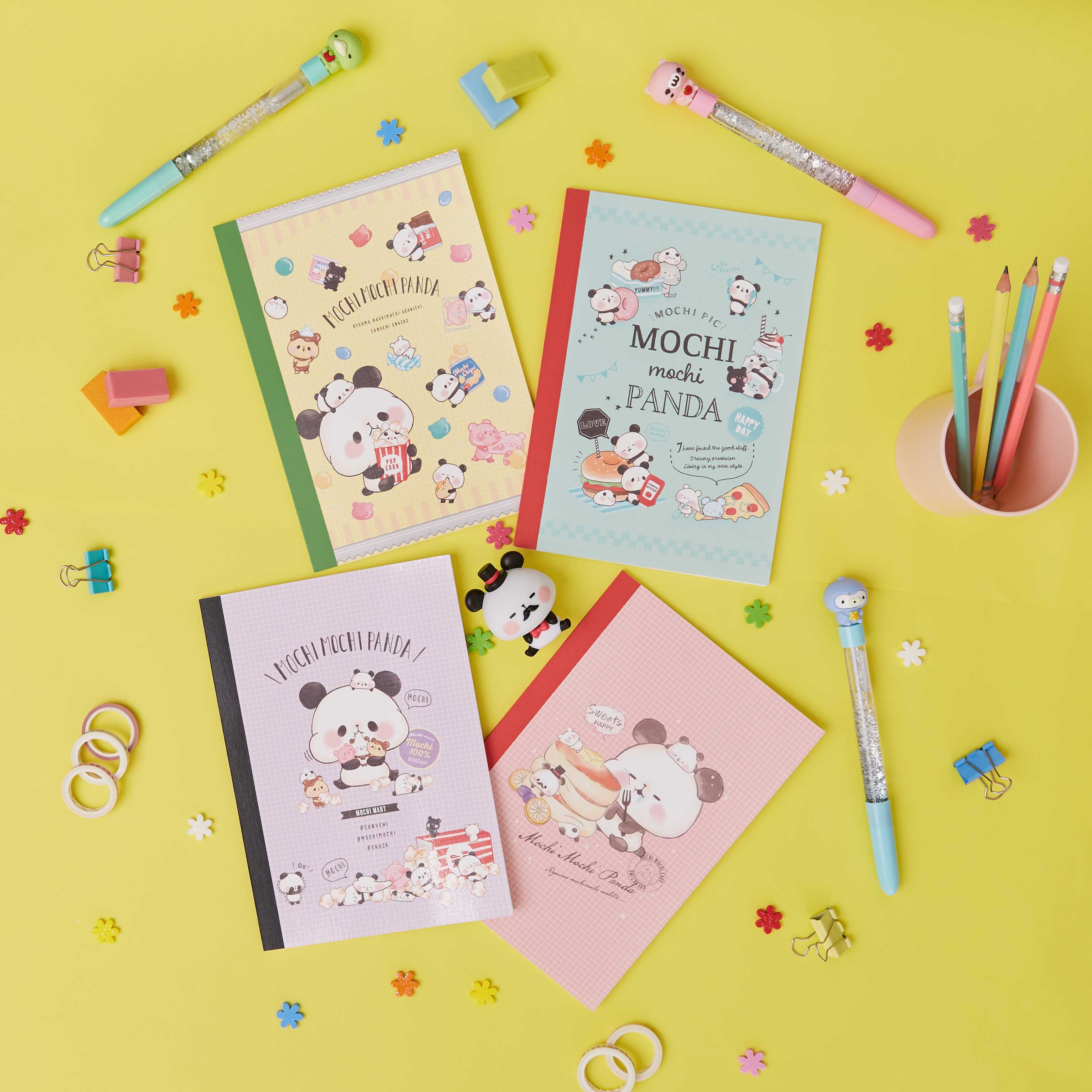 Ropamoda สมุดโน๊ต Mochi Mochi Panda Grid Note รหัส RP-20007 ปกอ่อน ลาย Mochi Mochi Panda