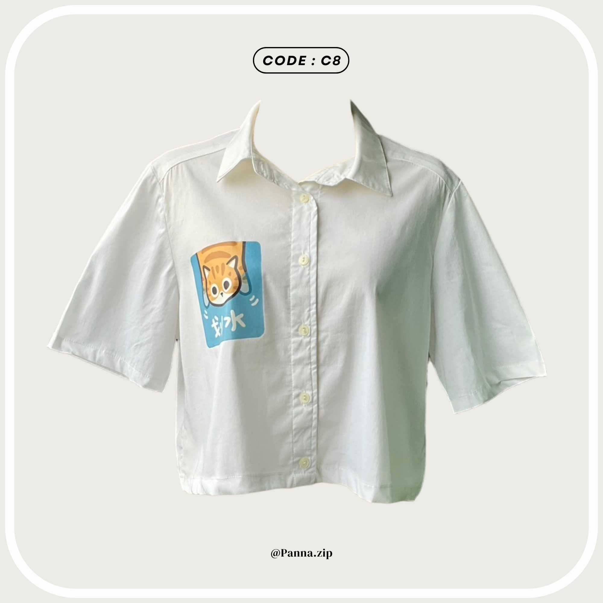 C8 : Crop shirt oversize