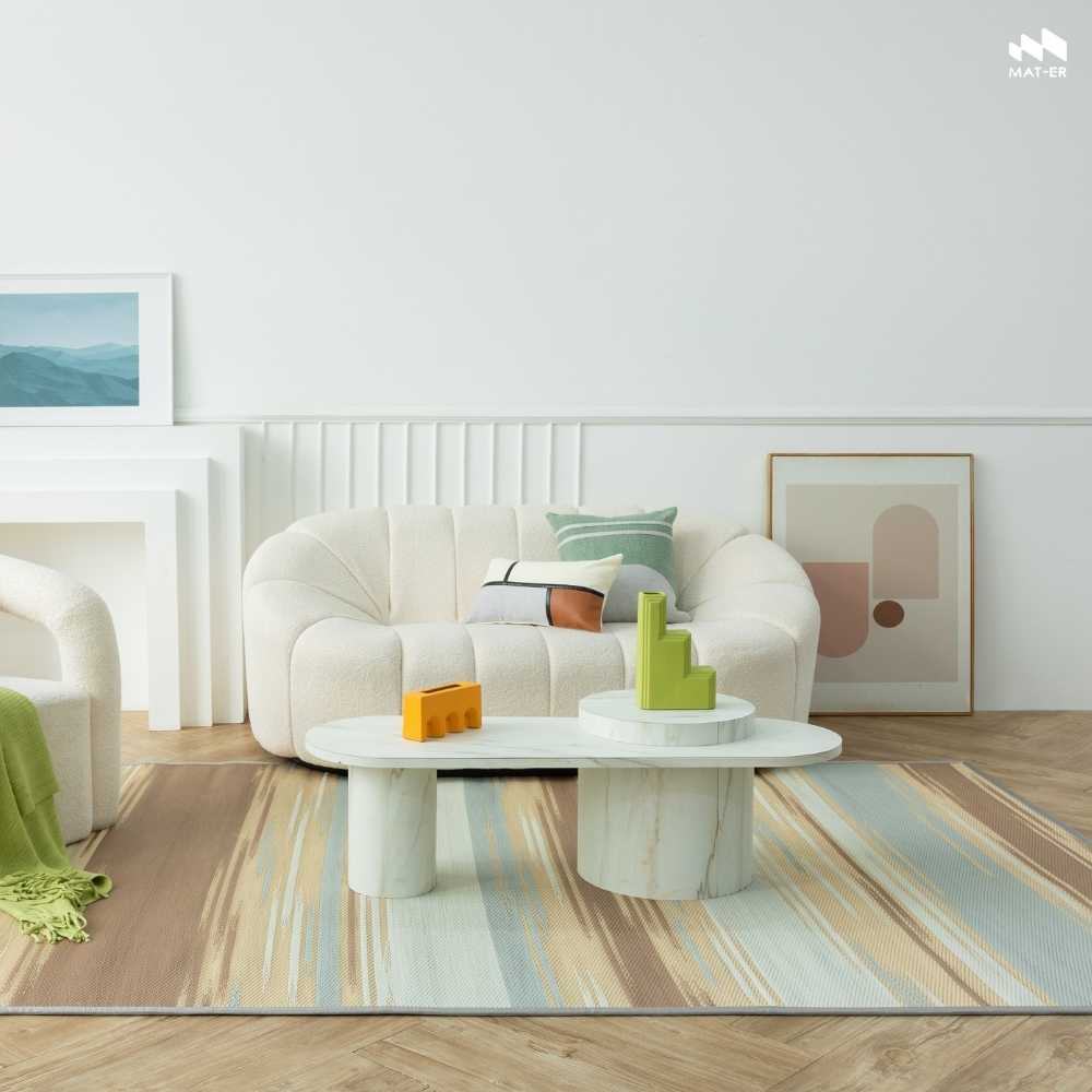 Mat-er เสื่อแทนพรม Waa-yu สี Earth tone