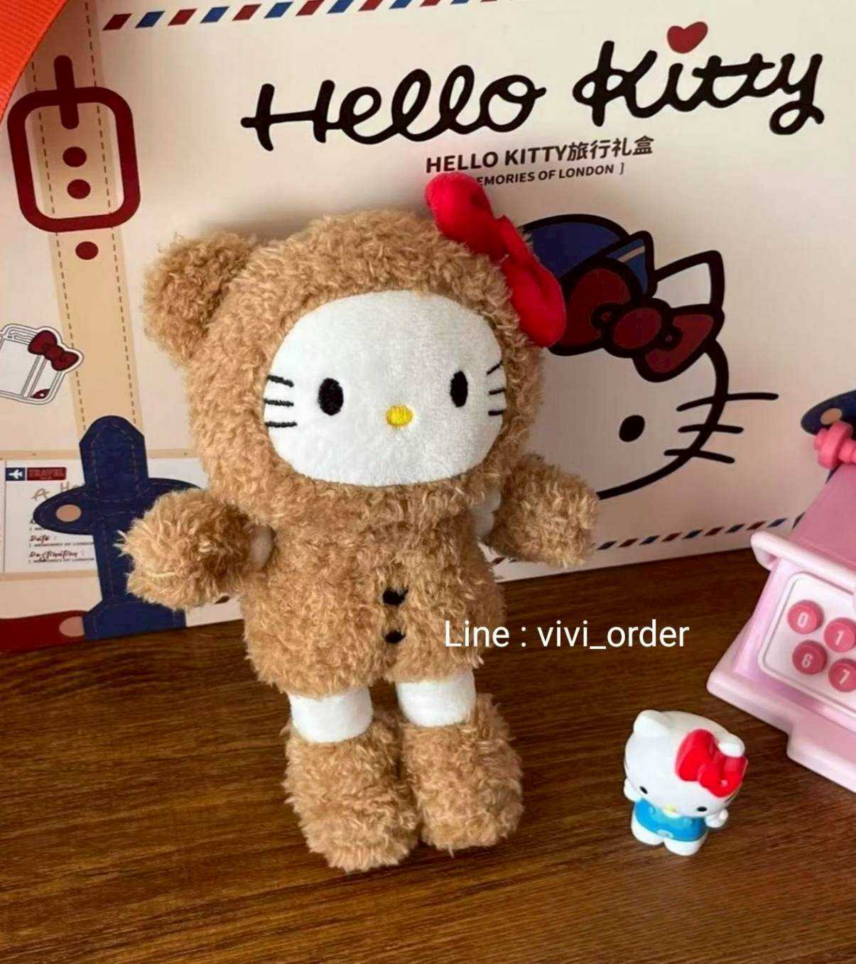 ( SALE ) HELLO KITTY LONG LEG KEYCHAIN BEAR OUTFIT PLUSH FASHION EDITION