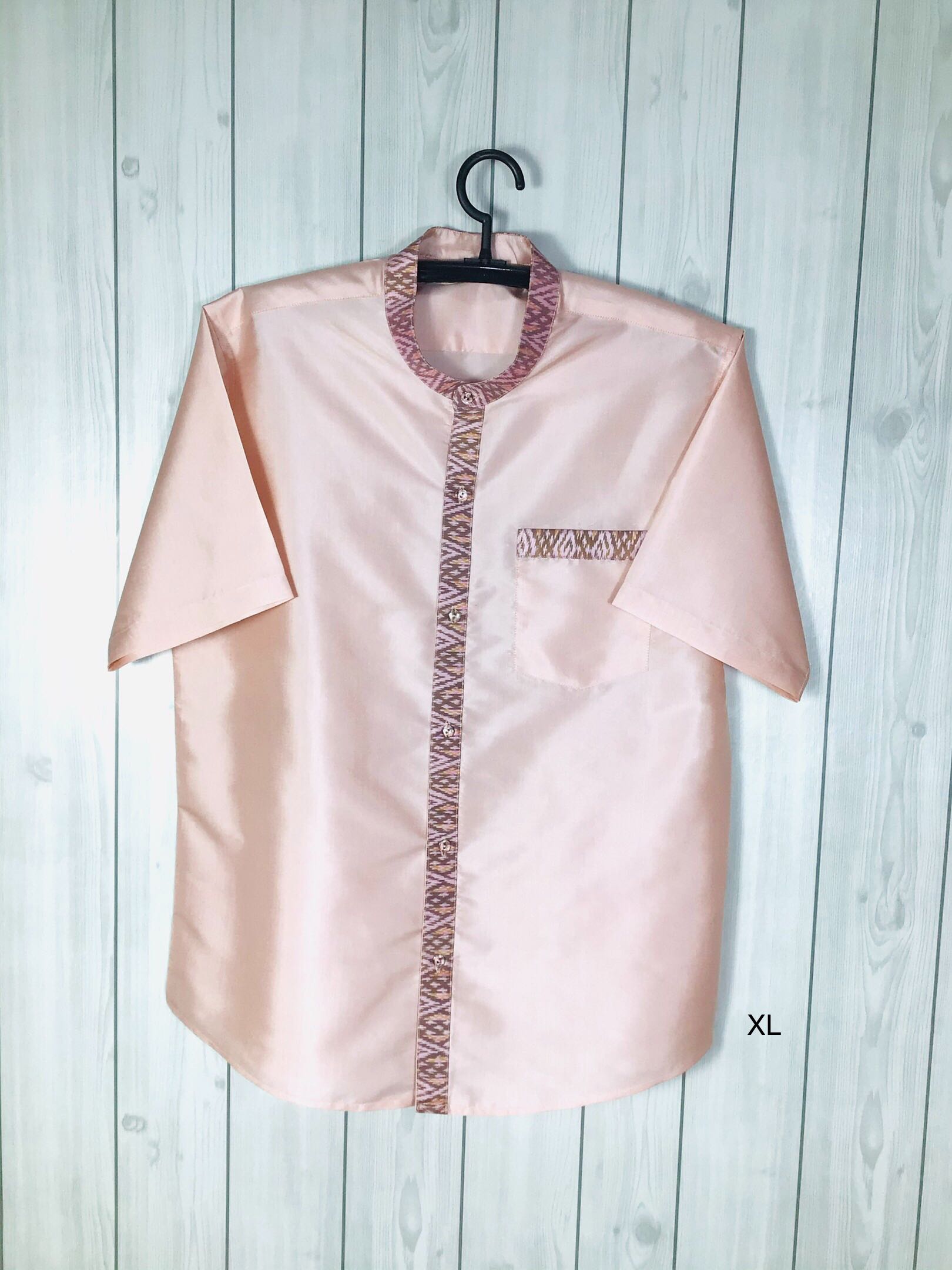 เสื้อไหมเชิ้ตไหมแท้แต่งลาย