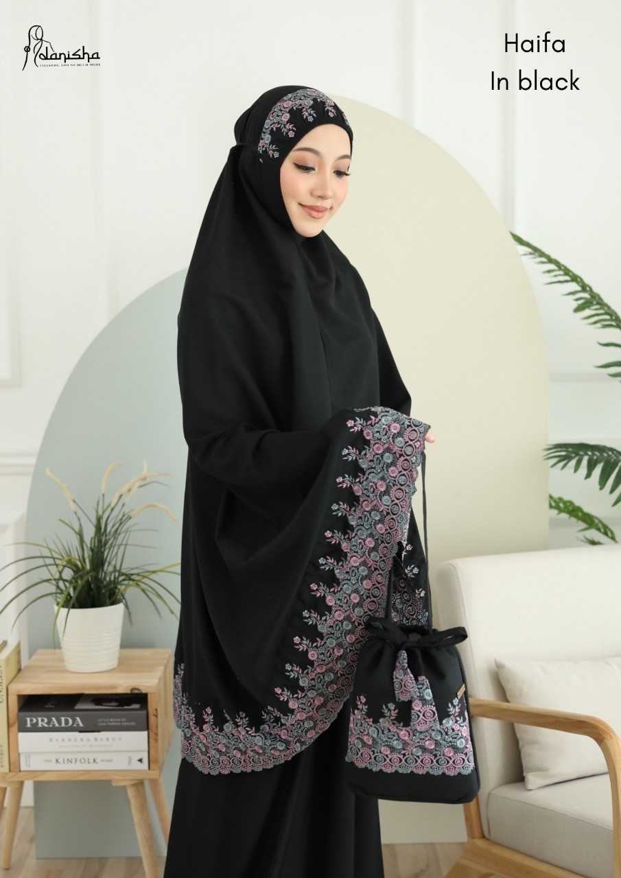 ชุดละหมาดนำเข้า Talakong Danisha รุ่นHaifa แถมกระเป๋าไว้สำหรับพกพาเนื้อผ้านุ่มใส่สบาย