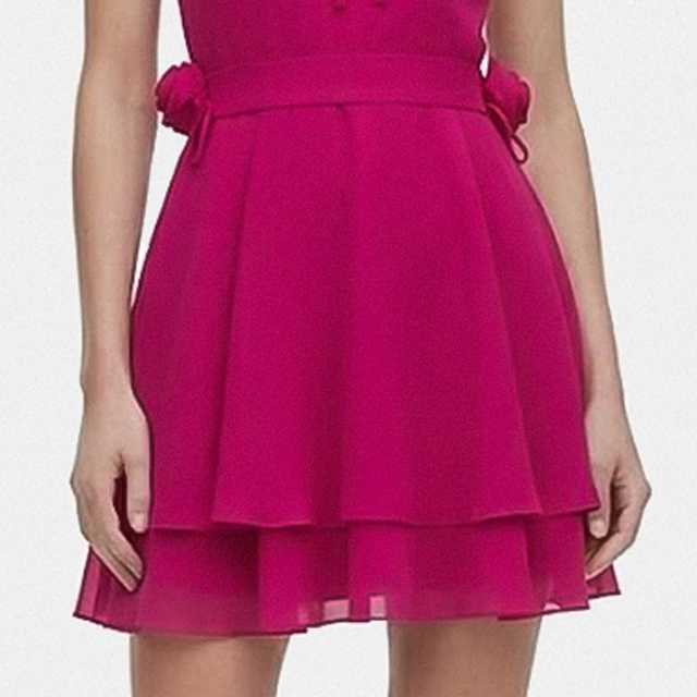 SS25 | ROSE CHIFFON MINI SKIRT