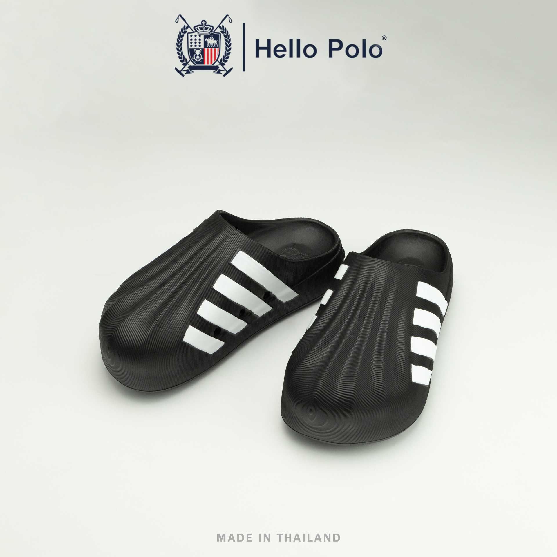Hello Polo รุ่น HP8041 รองเท้าเปิดส้น ลายแถบ เสริมส้น 4 CM. Size 36 - 45