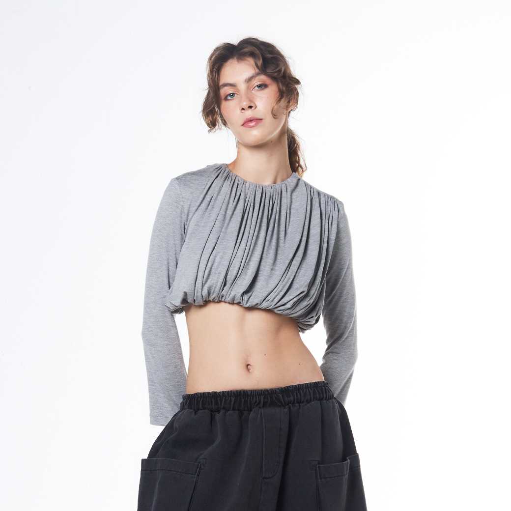 PUFFED TOP (GREY)