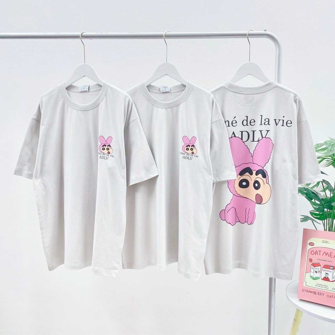 ADLV Crayon Shin-chan T-Shirt  (Grey)
