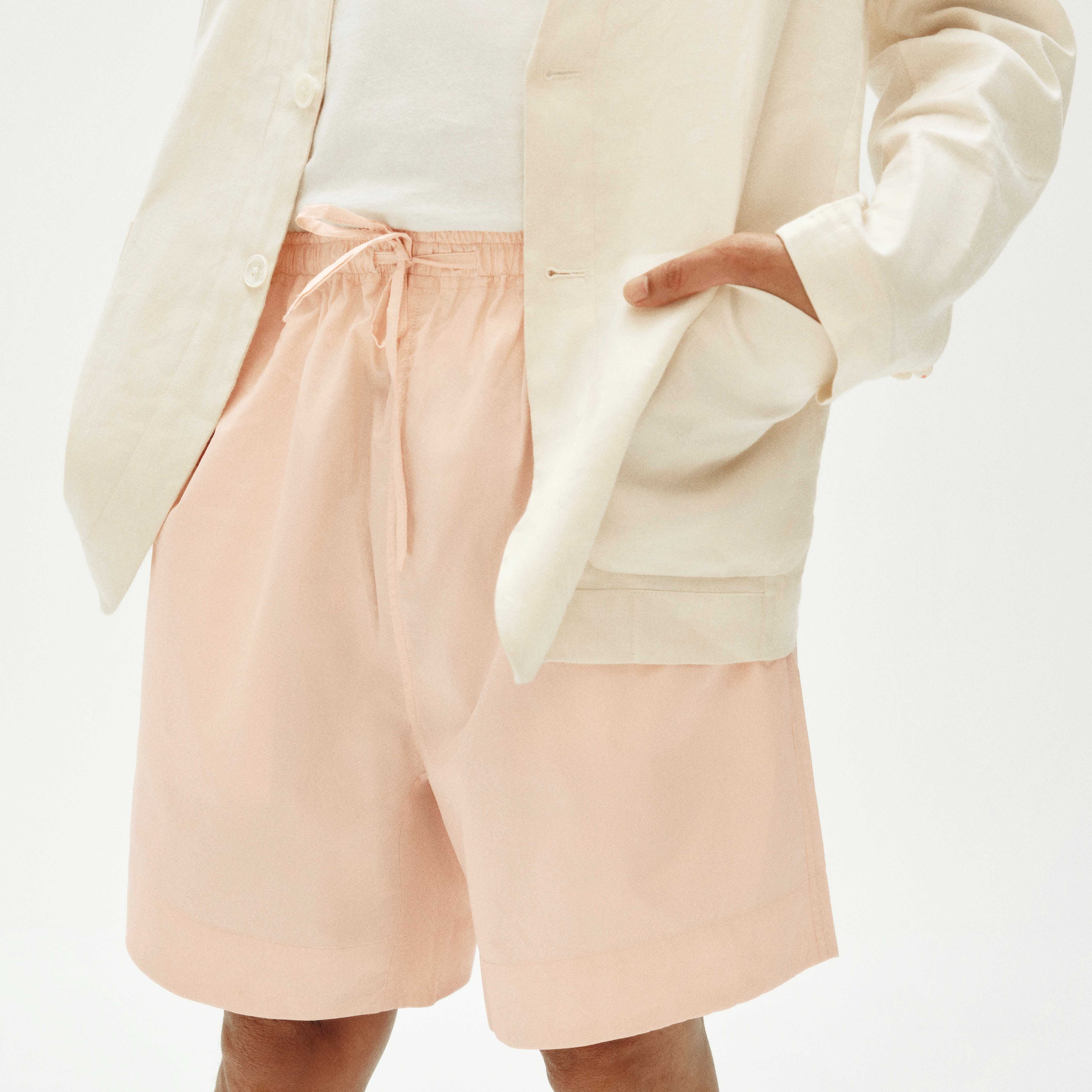RESORT ROPE SHORTS - peach pink
