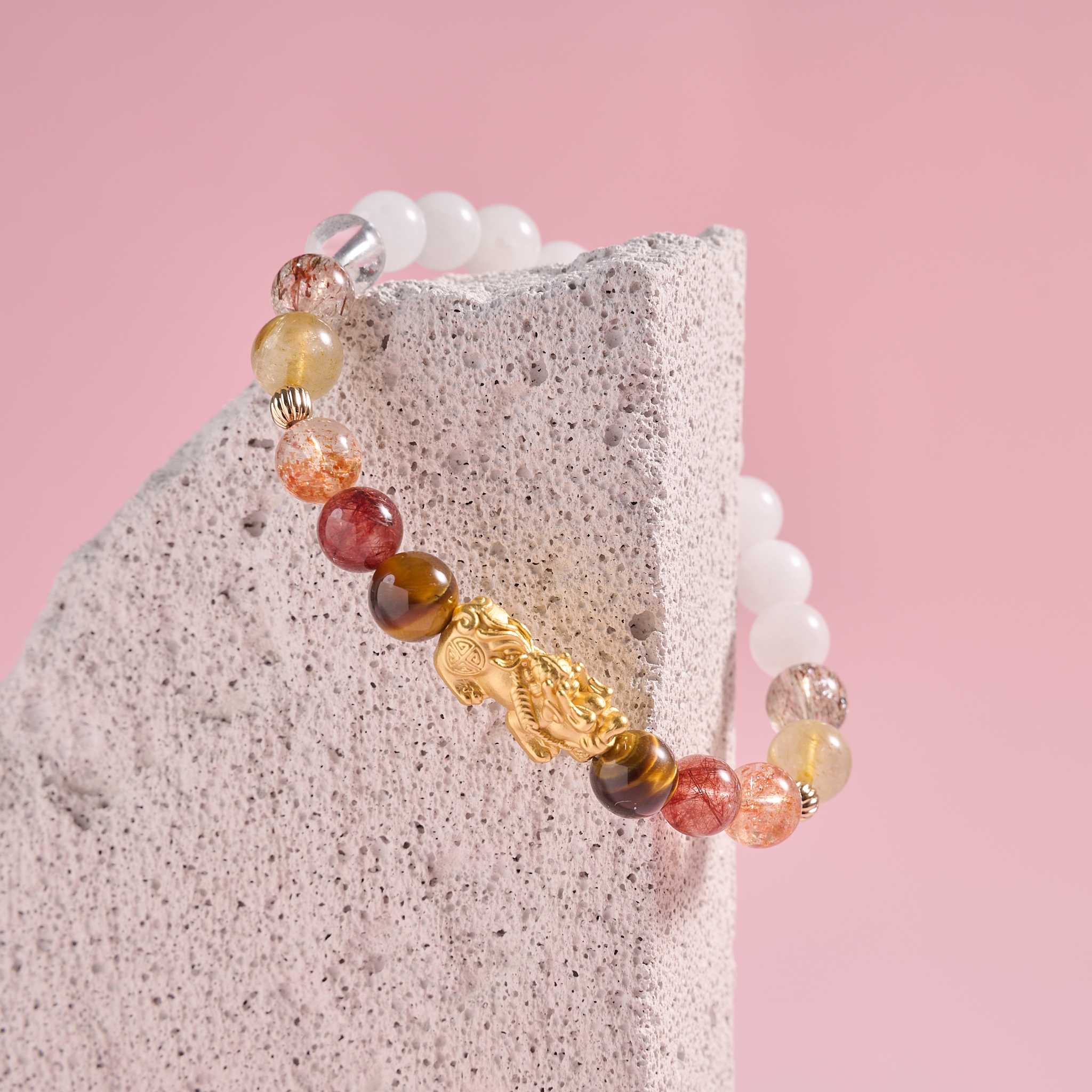 กำไลหินปลุกศักยภาพในตัวคุณ ความกระตือรือร้น ความขยัน การเรียนรู้ ❤️🧡💛 Fire Bracelet
