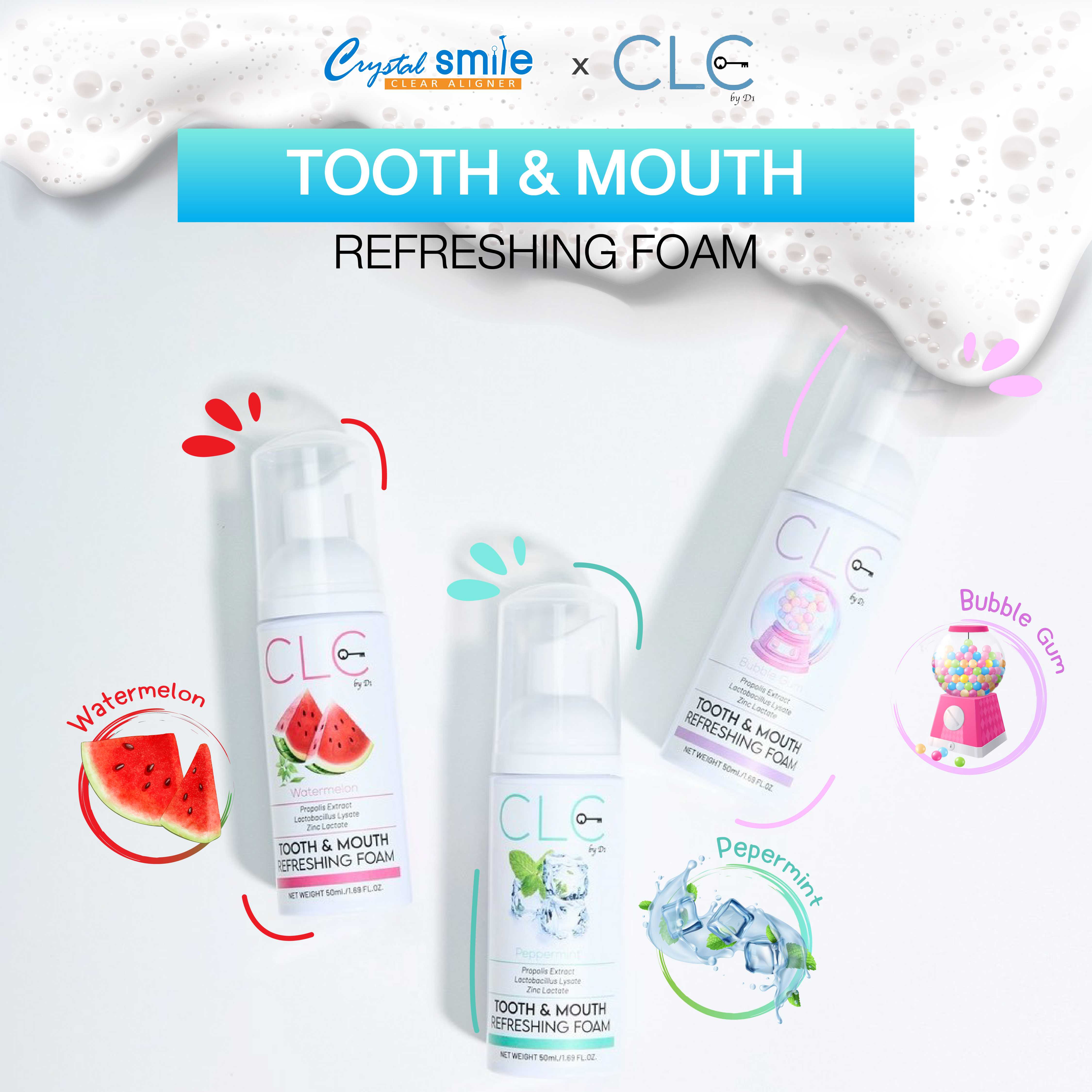 Sterling Mousse  Crystal Smile x  CLE มูสทำความสะอาดเครื่องมือจัดฟันใส