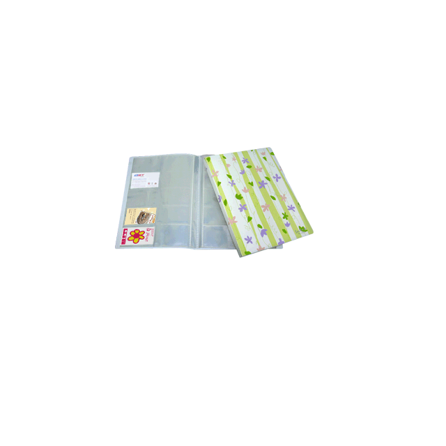 แฟ้มใส่นามบัตร Card Album A4/240ช่อง ลายฟลาวเวอร์ (เขียว) #AC-422