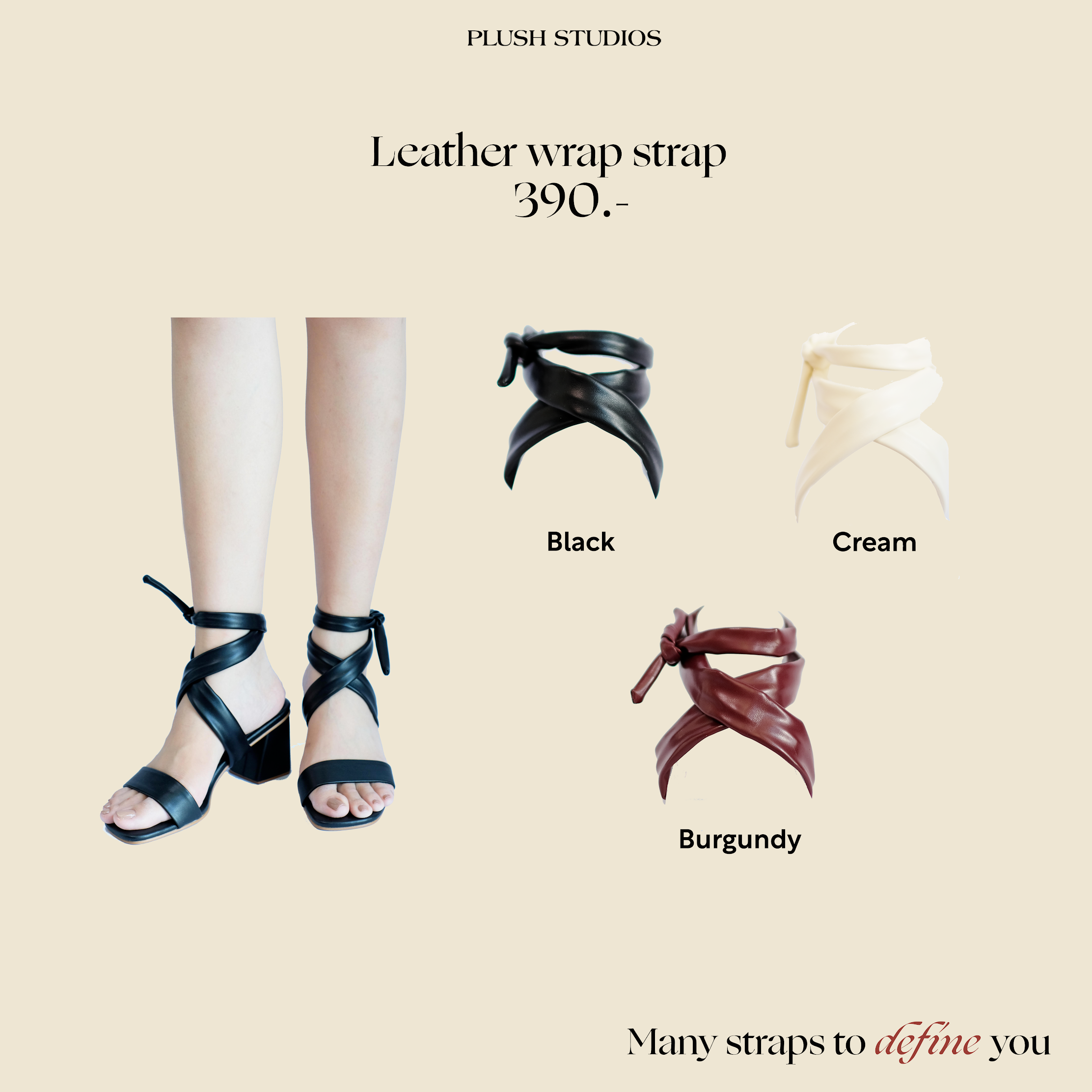 [Add on] strap - Leather Wrap   #CLEARANCE #ลดราคา