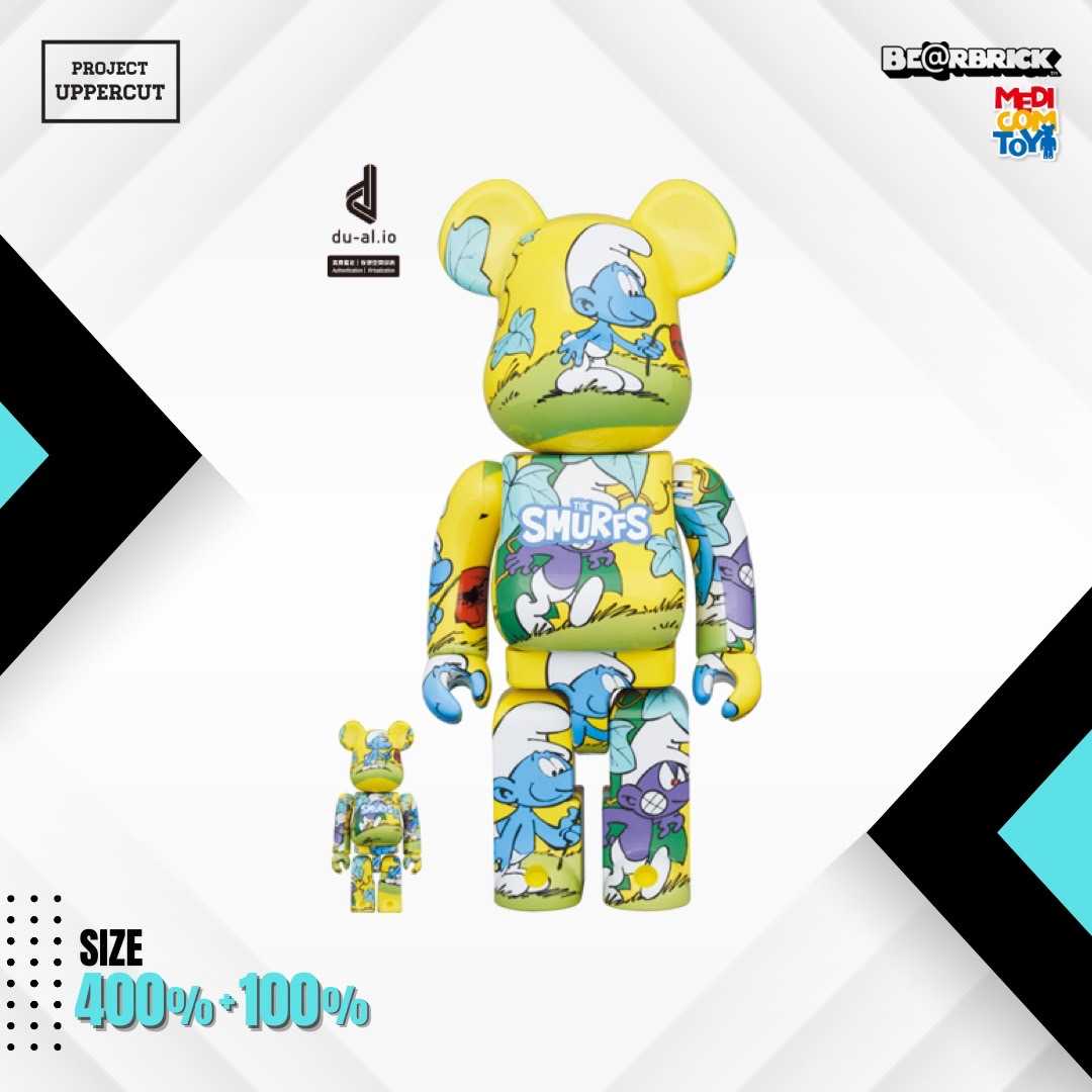 BE@RBRICK 400%+100% THE SMURFS : The Purple Smurfs [New]