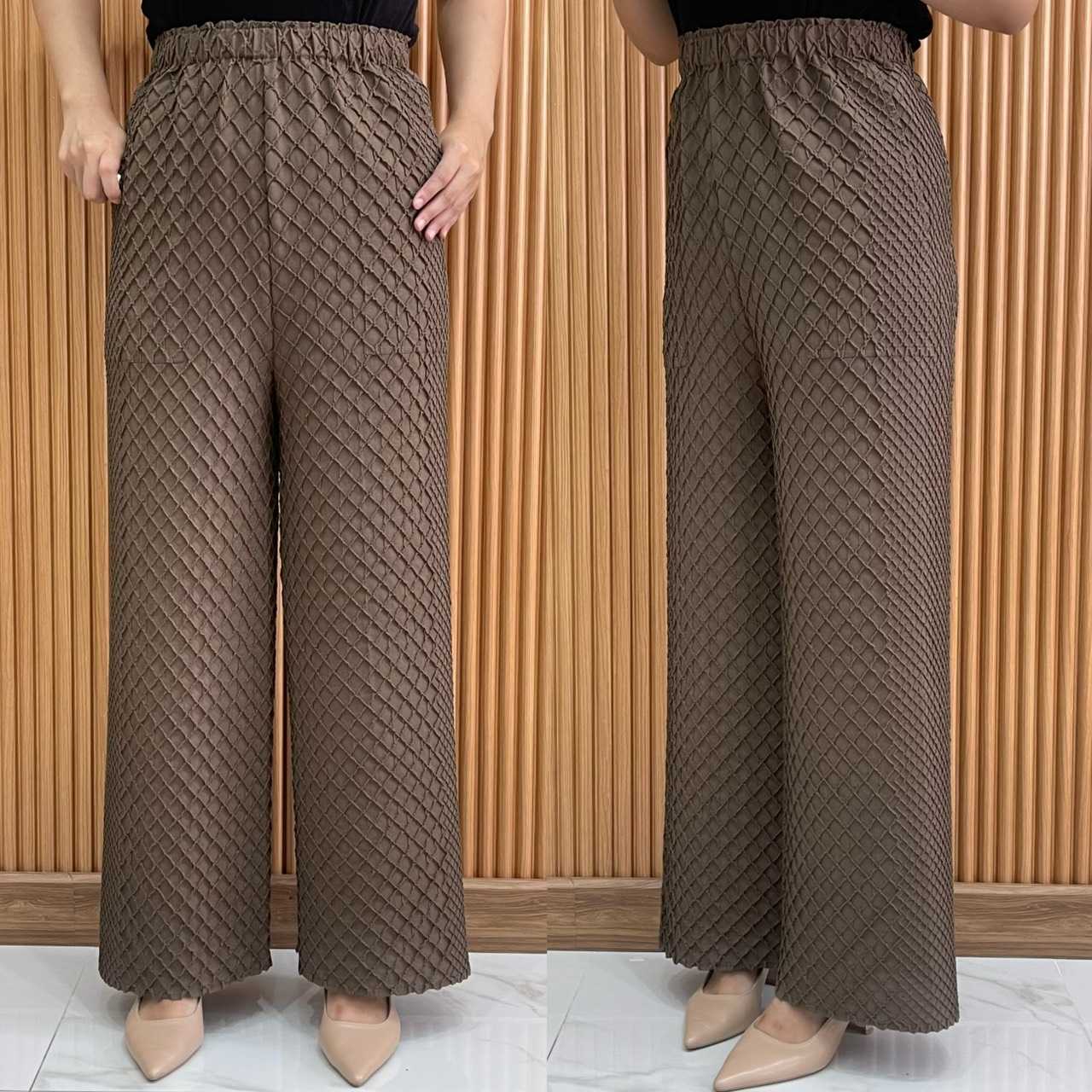 PleatByNisa A846 กางเกงอัดพลีทผ้าพรีเมียม เนื้อผ้าคุณภาพ Polyester100%