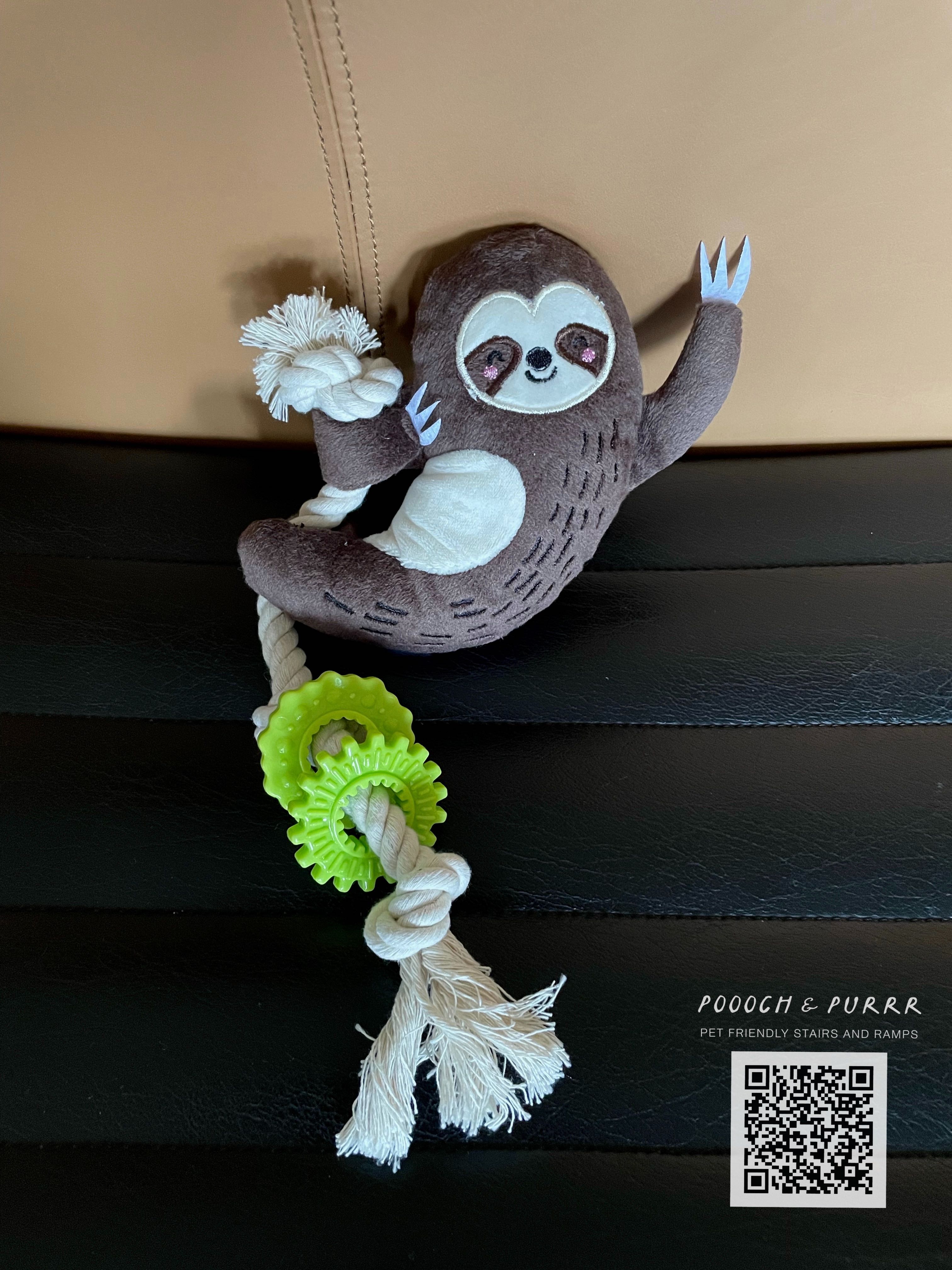 ของเล่นสุนัขรุ่น SLOTH กัดได้มีเสียงปี๊บๆ- Poooch & Purrr dog toy