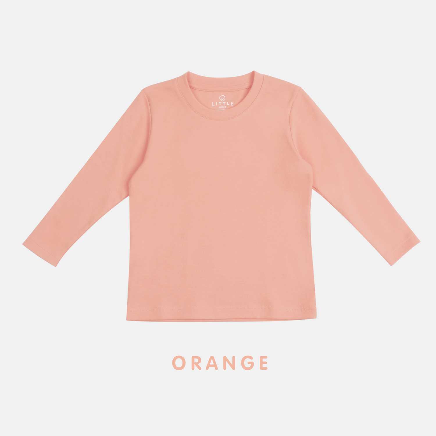 เสื้อแขนยาวเด็ก Kids Supersoft Long Sleeve Crew - Orange