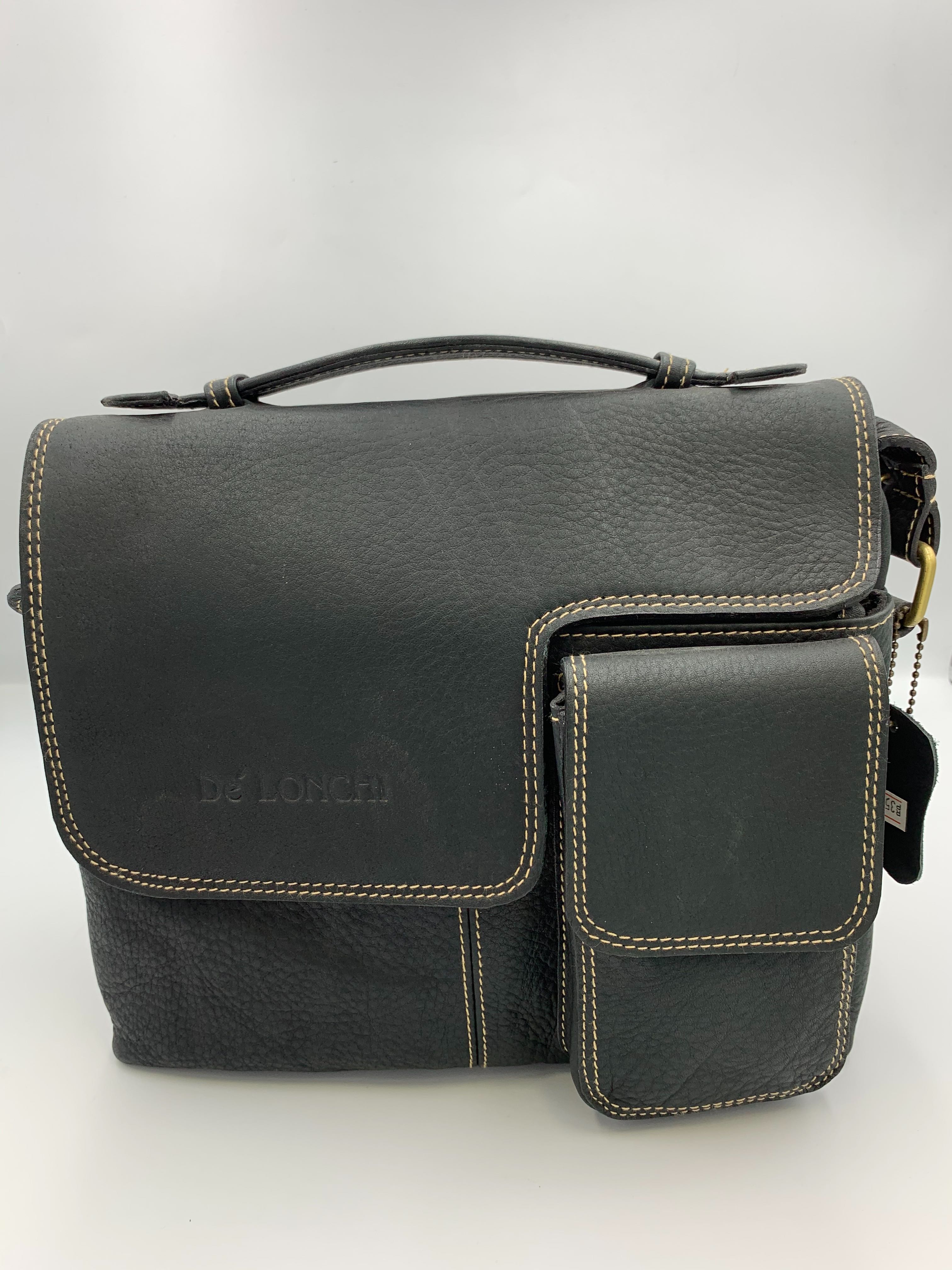 Delonchi กระเป๋าหนัง handbag หนังชามัวส์ฝอกนิ่ม รุ่น de011