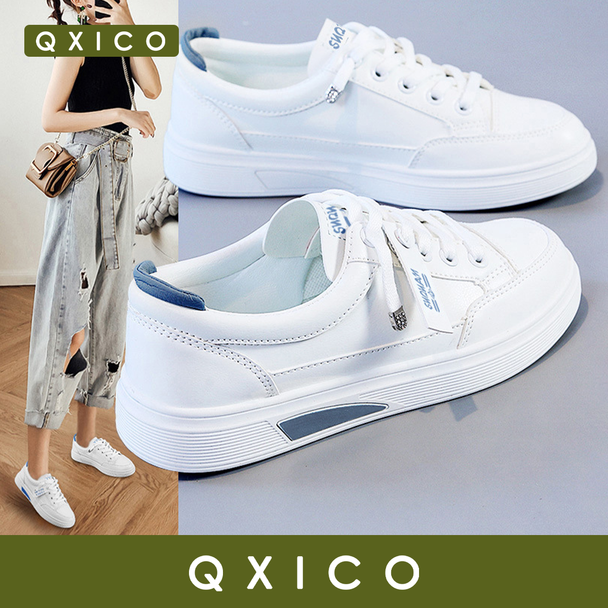Qxico รุ่น QZ139 (แนะนำบวกเพิ่ม 1 ไซซ์) รองเท้าแบบใหม่มาแรง ขายดีม๊ากก!!