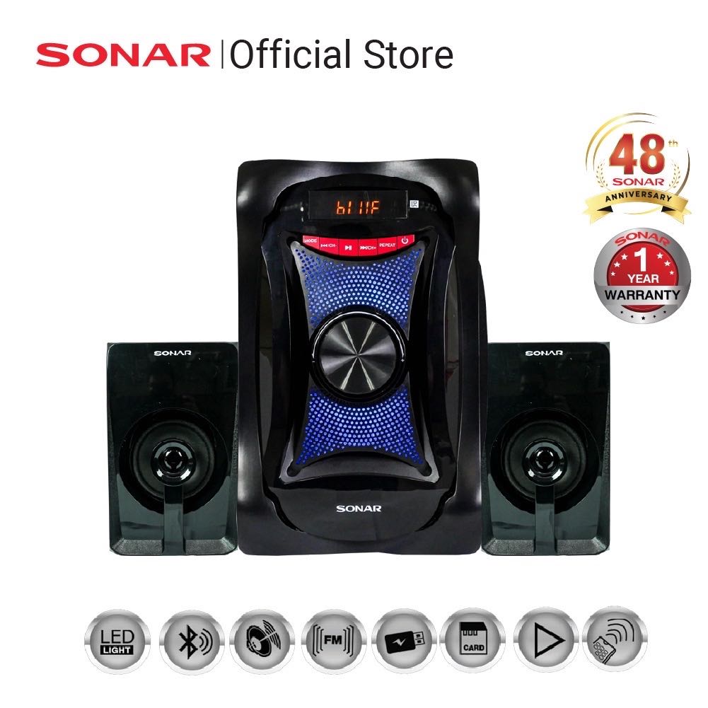 SONAR ลำโพง bluetooth ลำโพงบูลทูธ ลำโพงคอมพิวเตอร์ ลำโพง 2.1ch รุ่น CX-504 