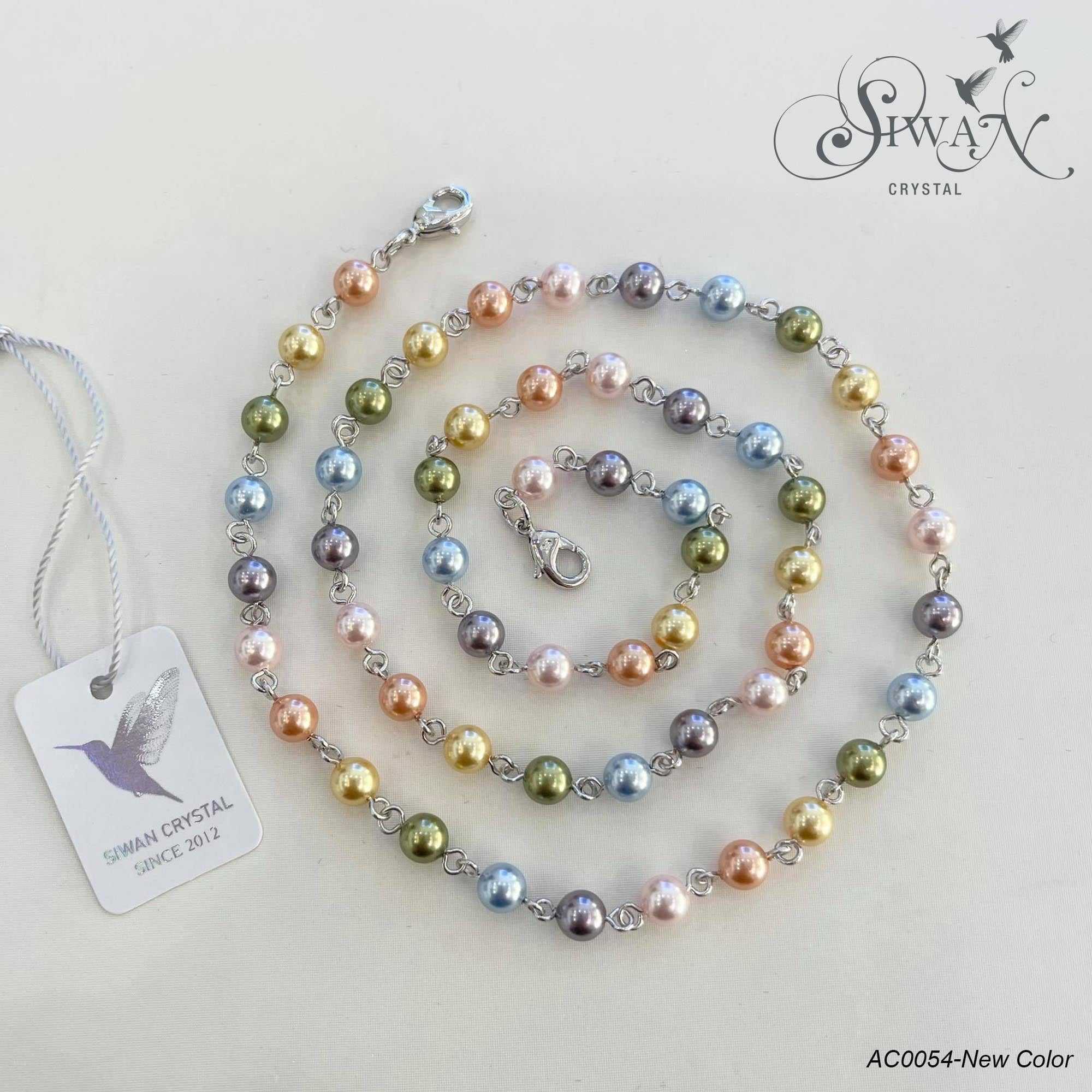 Silver Continuity Pearl 3 in 1 Strap -New Rainbow