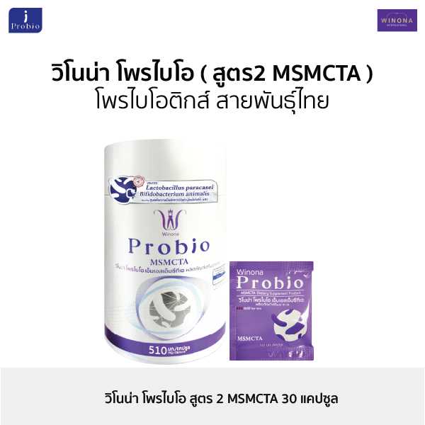 Winona Probio MSMCTA สูตร2 (30 แคปซูล) จุลินทรีย์มีชีวิต โพรไบโอติกส์ สายพันธุ์ไทย