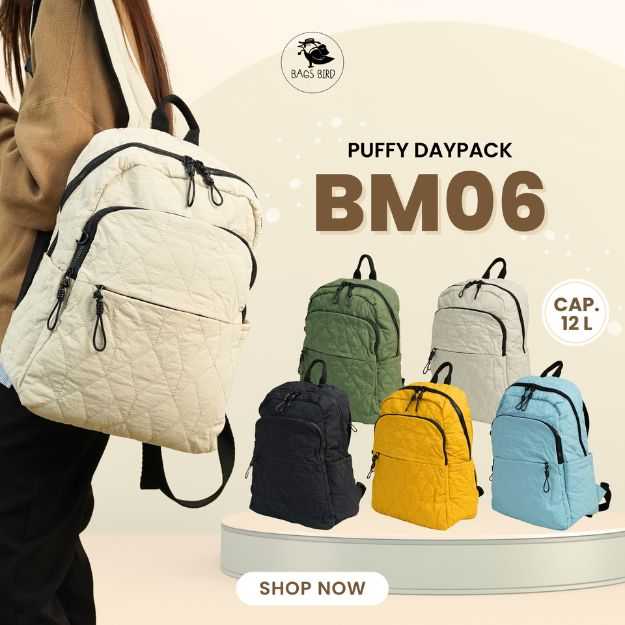 bagsbird รุ่น BM06 กระเป๋าเป้ ใบเล็กแต่จุเยอะ ช่องเยอะมาก ดีไซน์เรียบหรู ใช้ได้ทั้งหญิงและชาย