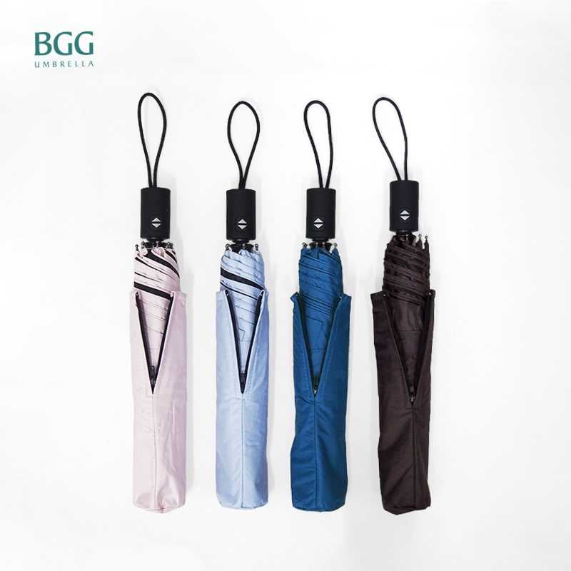 BGG Black UV Coating Auto Umbrella ร่มอัตโนมัติ เคลือบยูวีสีดำ กันยูวี100% น้ำหนักเบา (AT0040)