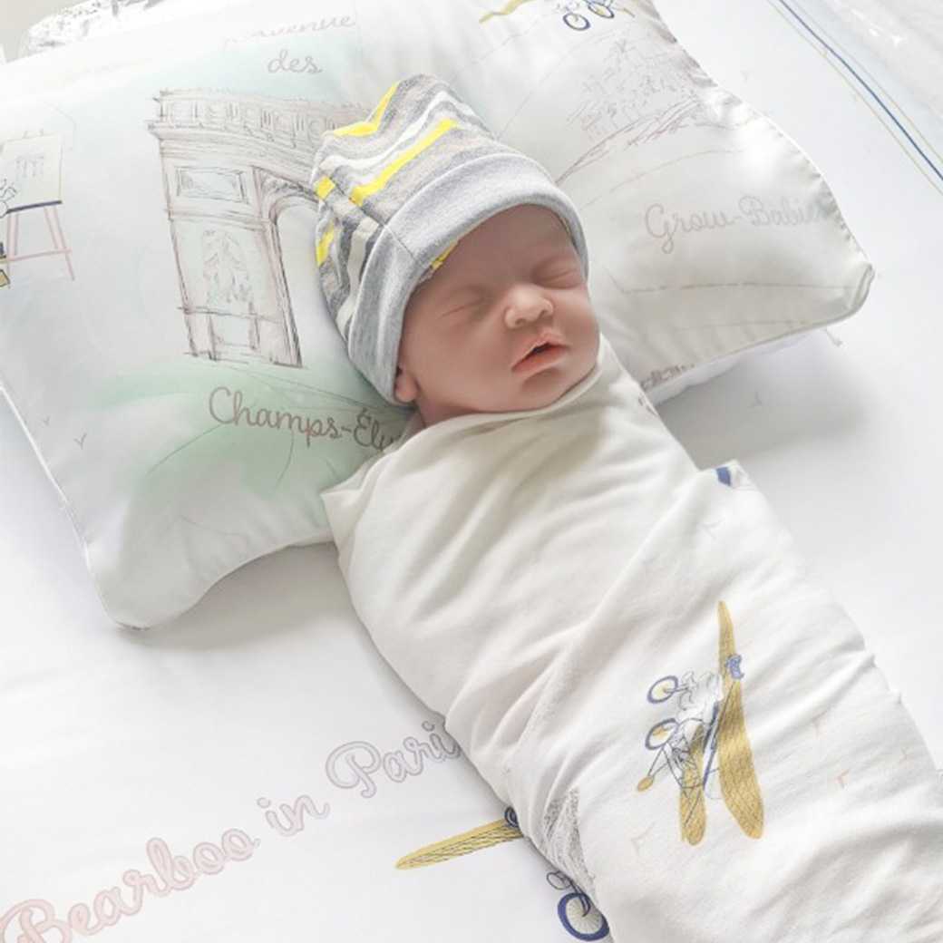 Grow Bamboo muslin Swaddle  โกรว ผ้าห่อตัวมัสลินจากใยไผ่ Paris Collection