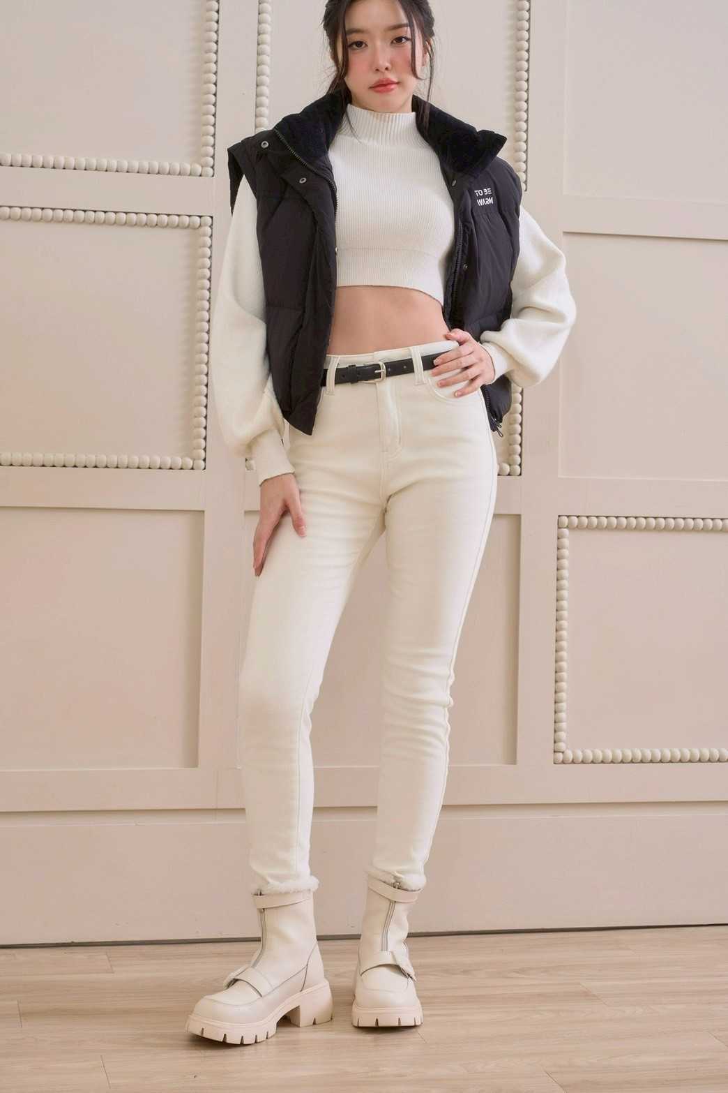 SW28 Premium Skinny Jeans กางเกงยีนส์บุขนทรงสกินนี่