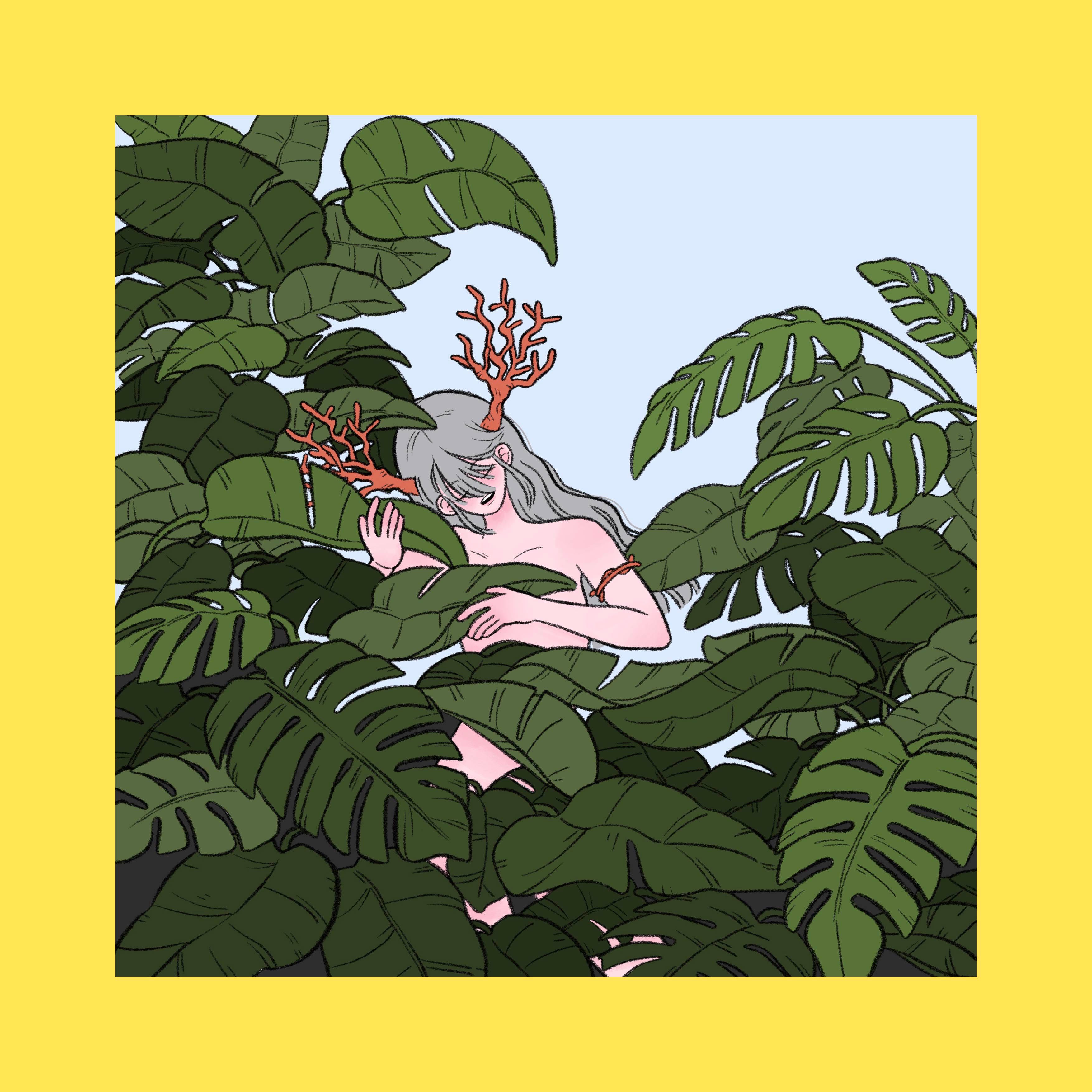 jungle hug | postcard