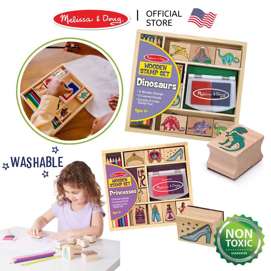 (ของแท้ USA) ชุดแสตมป์ ตัวปั๊ม non-toxic ไดโนเสาร์ เจ้าหญิง Stamp Set Dinosaur Princess 1633/2418