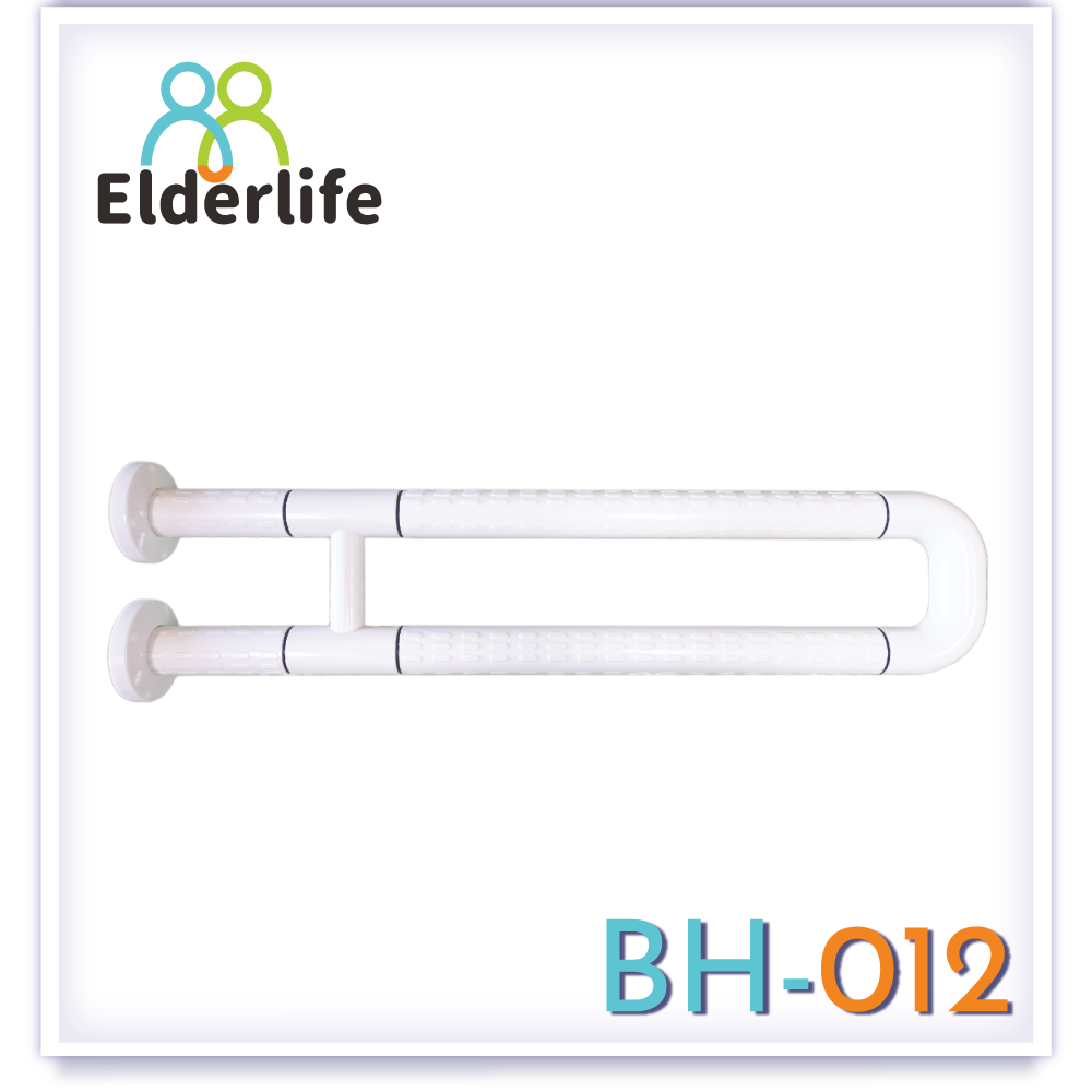 ราวจับผู้สูงอายุ Elderlife กันลื่น สแตนเลส รูปทรงตัว U รุ่น BH-012 สีขาว