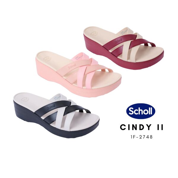 Scholl รุ่น CINDY II 1F-2748 รองเท้าแตะสกอลล์ แบบสวม รองเท้าสุขภาพ