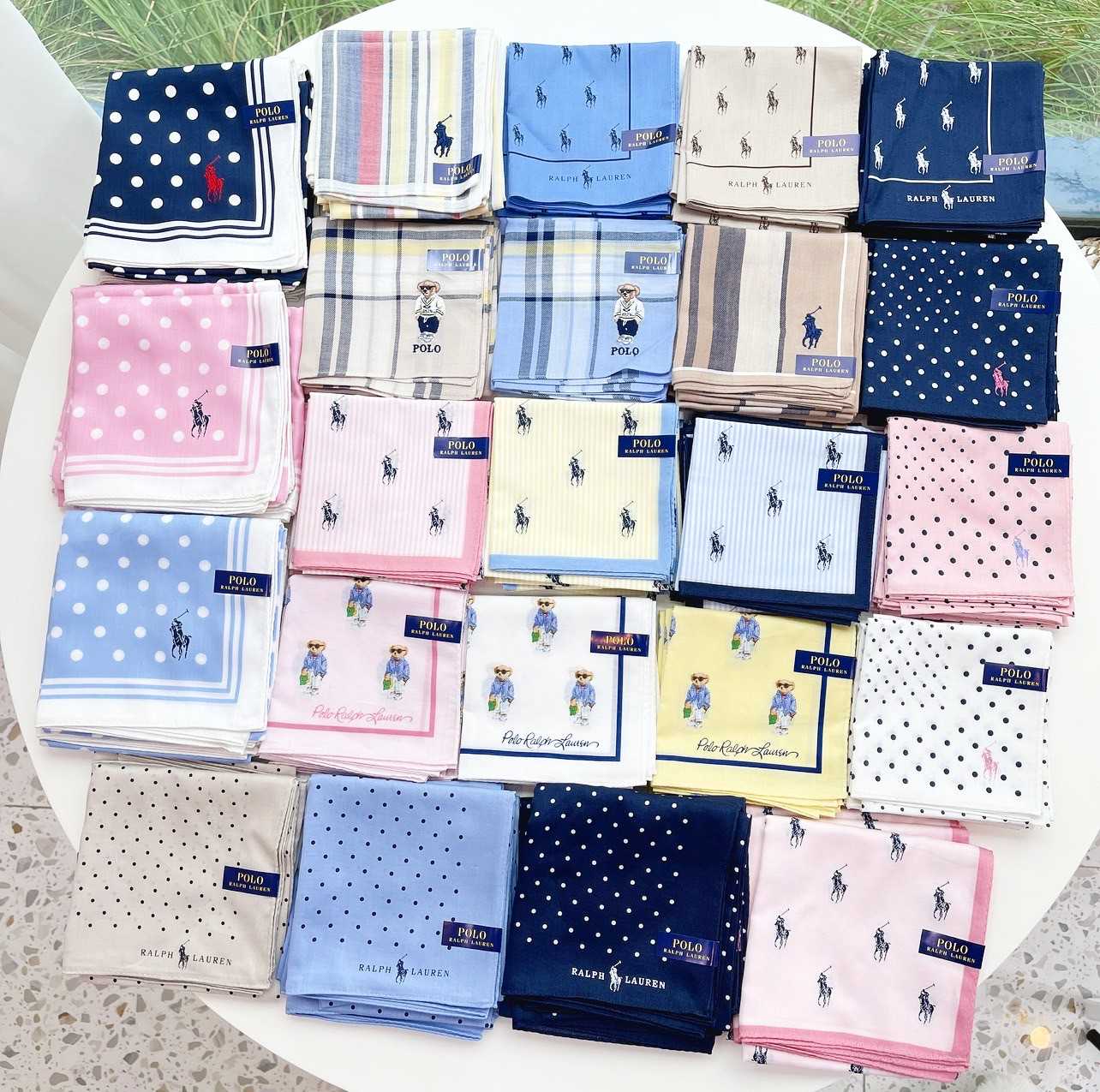 ผ้าเช็ดหน้า Polo Ralph Lauren ของแท้ 100%