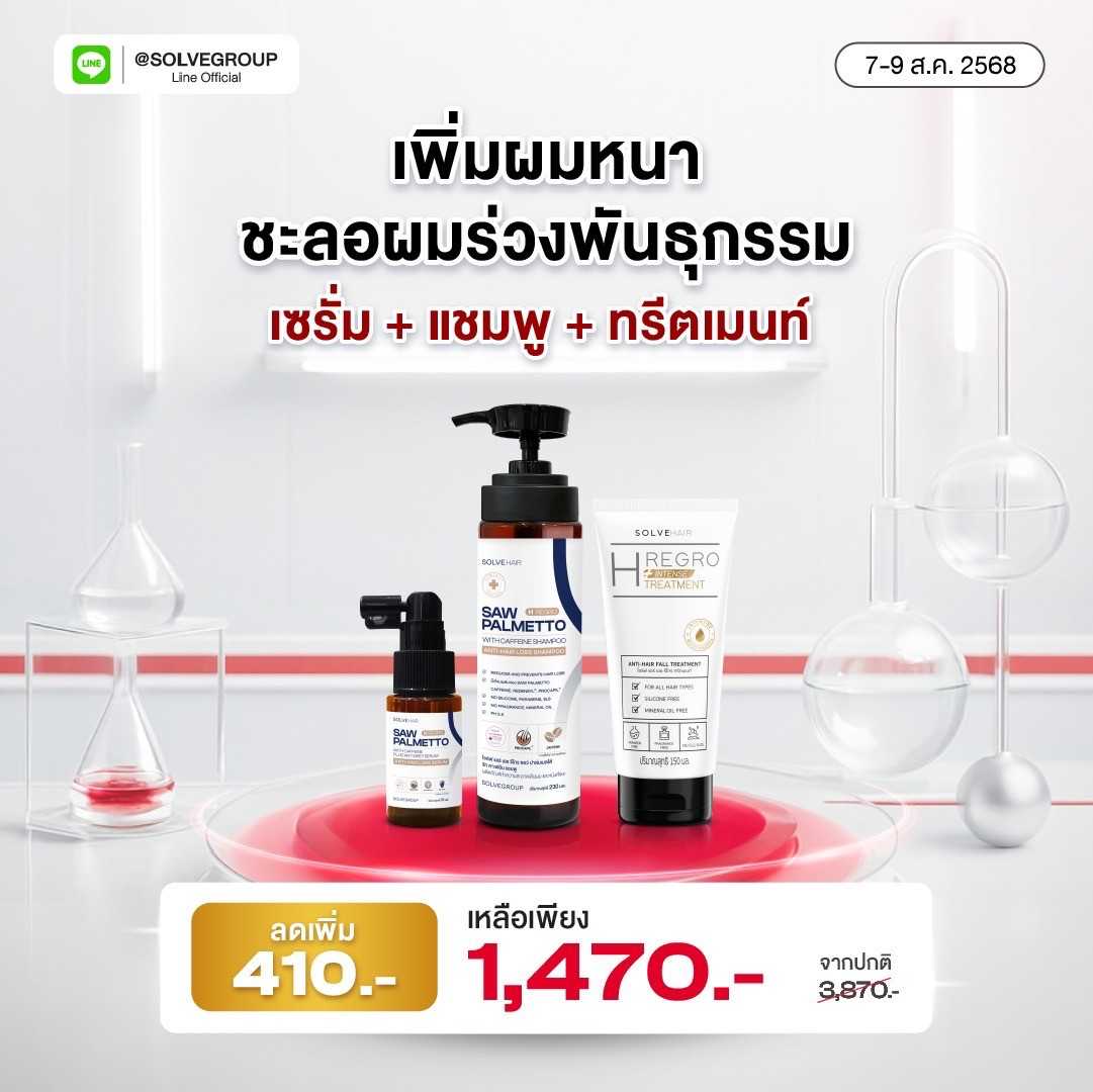 Anti Hair Loss Serum + Shampoo + Treatment แชมพูลดผมร่วง เซรั่ม และทรีทเมนท์