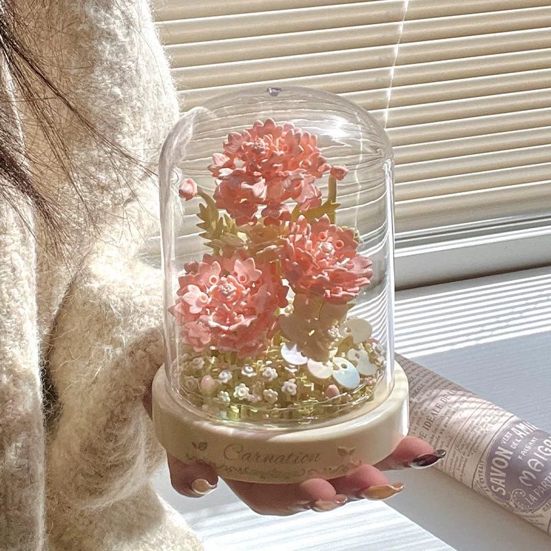 #พร้อมส่ง เลโก้สวนดอกไม้แบบโดมครอบ ดอกคาร์เนชั่น 🌷