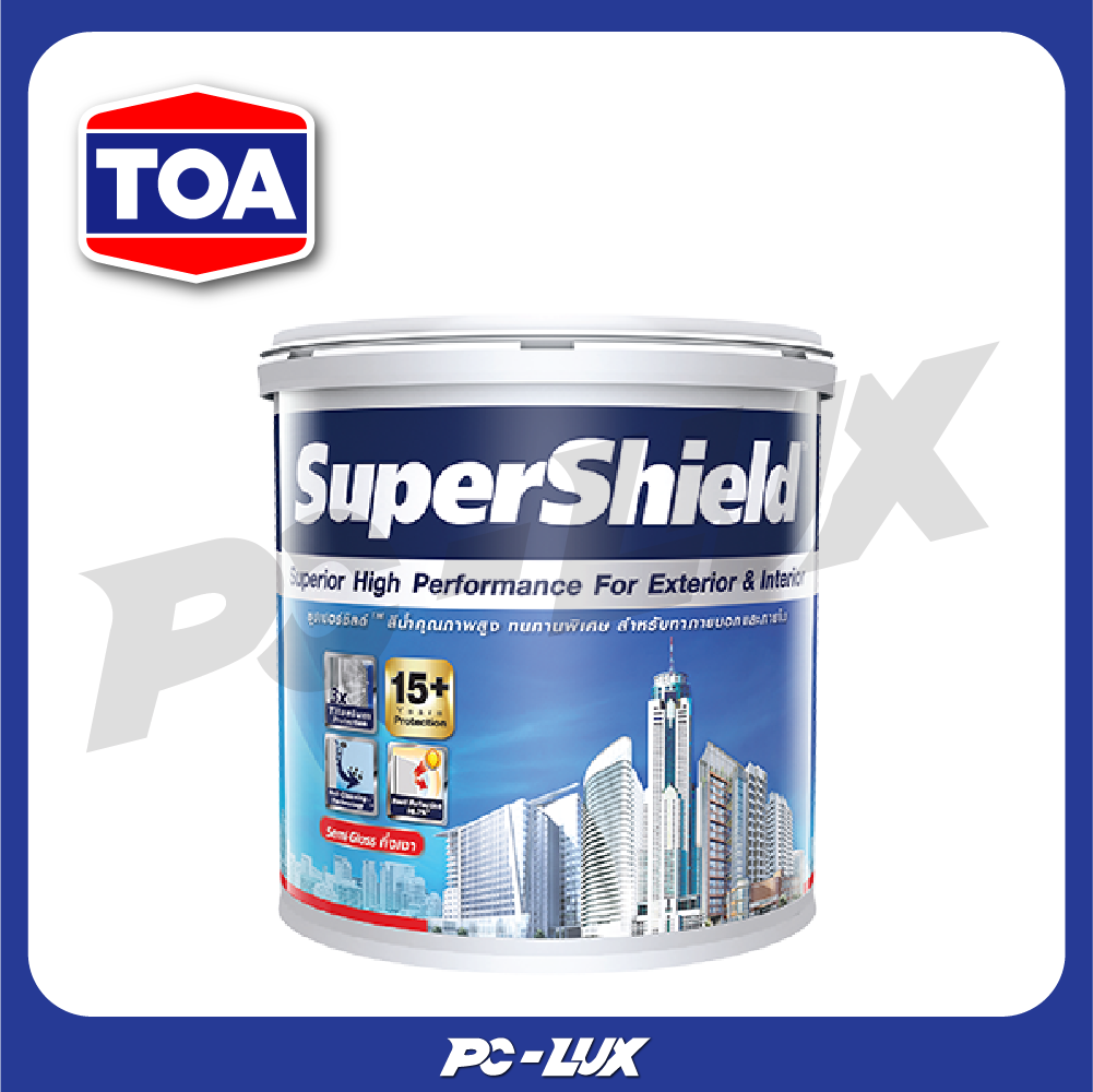 TOA ซุปเปอร์ชิลด์ สีน้ำอะคริลิก ชนิดกึ่งเงา ขนาด 2.5 แกลลอน