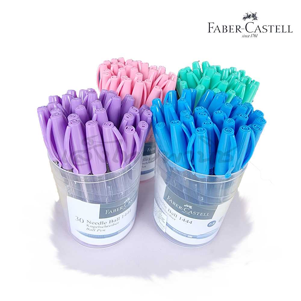 ปากกาลูกลื่น ตรา เฟเบอร์คาสเทลล์ (Faber Castell) รุ่น 1444 หัว 0.5 มม. (30 ด้าม)