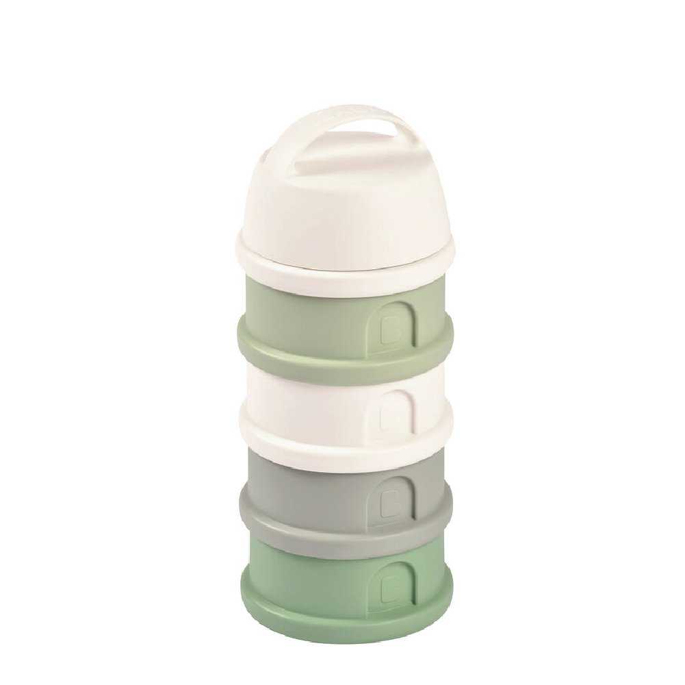BEABA กระปุกใส่นมผง Formula and Snacks Container 4 compartments - Sage Green