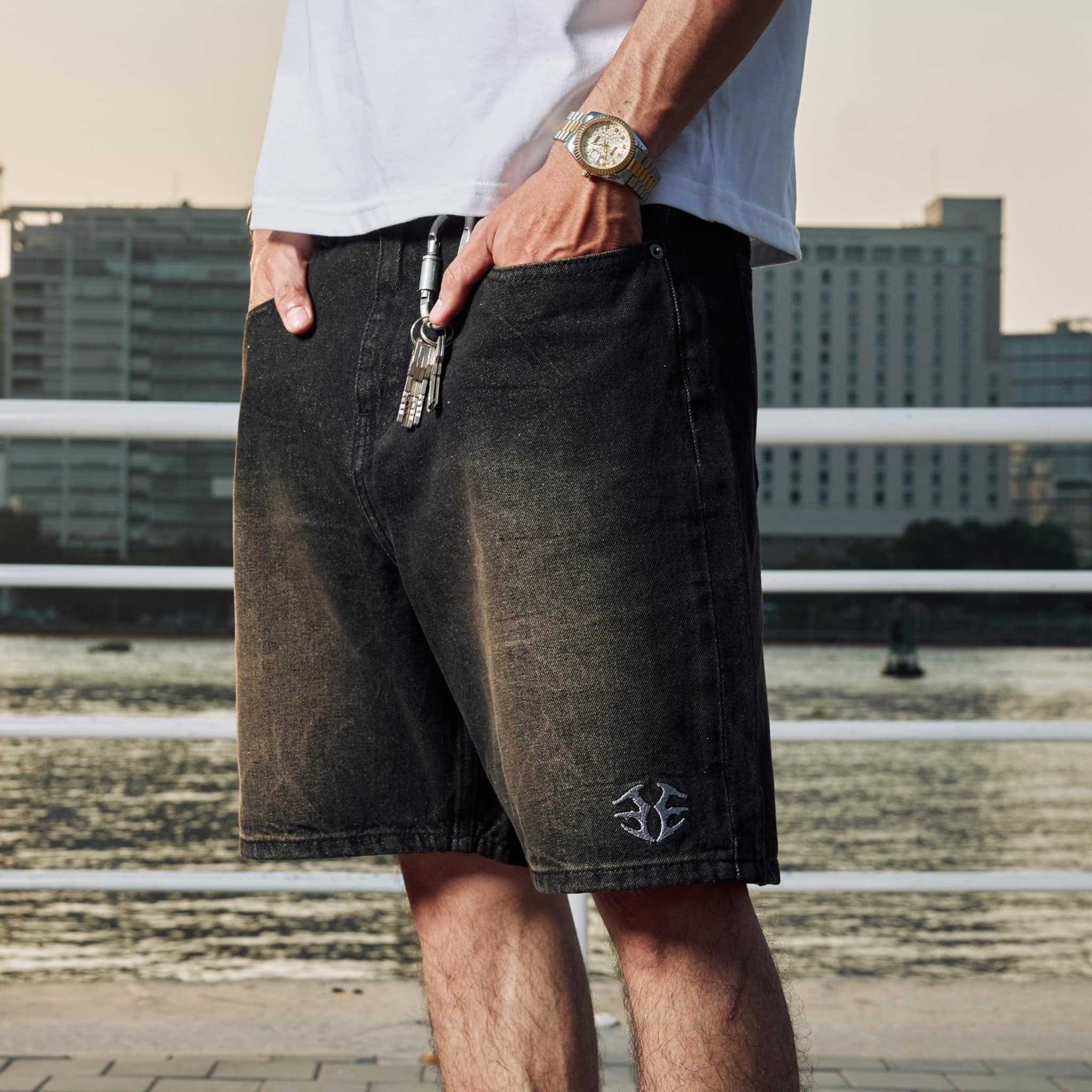 Emerge Jeans Fade Black Short