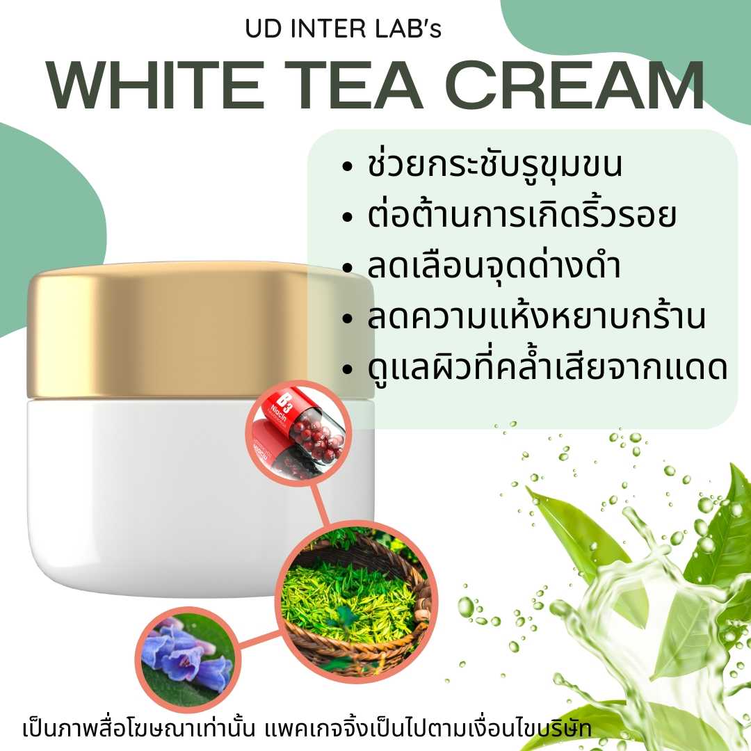 White Tea Cream ครีมชาขาวสูตรหน้ากระจ่างใส อ่อนวัย