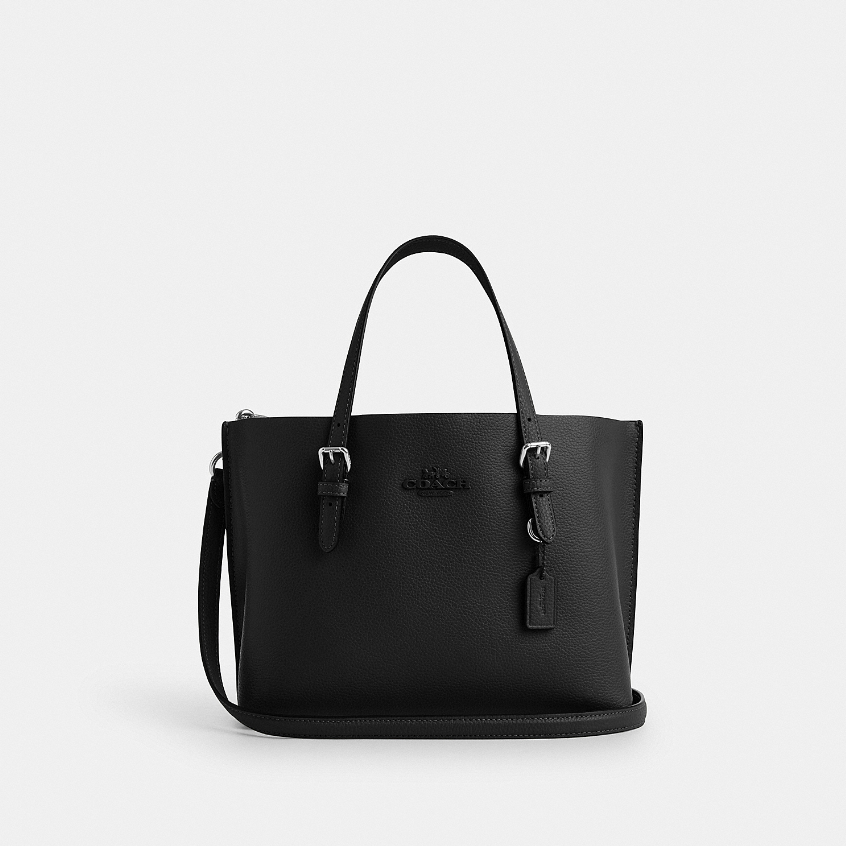 Coach CV966 Mollie Tote Bag 25 (SV/BK) กระเป๋าสะพายผู้หญิง สี Sv/Black