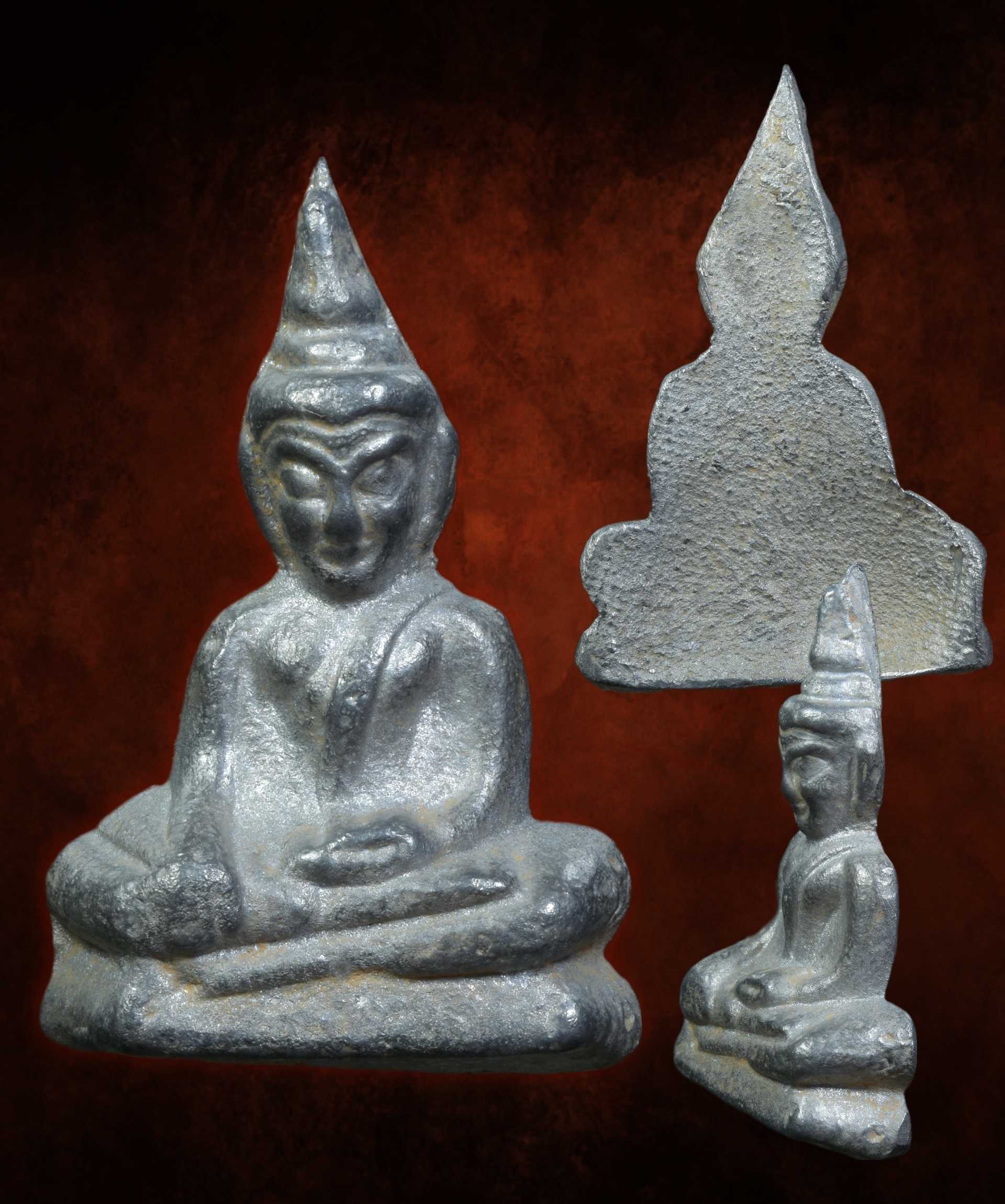 พระท่ากระดาน เนื้อชินเงิน ผิวปรอท