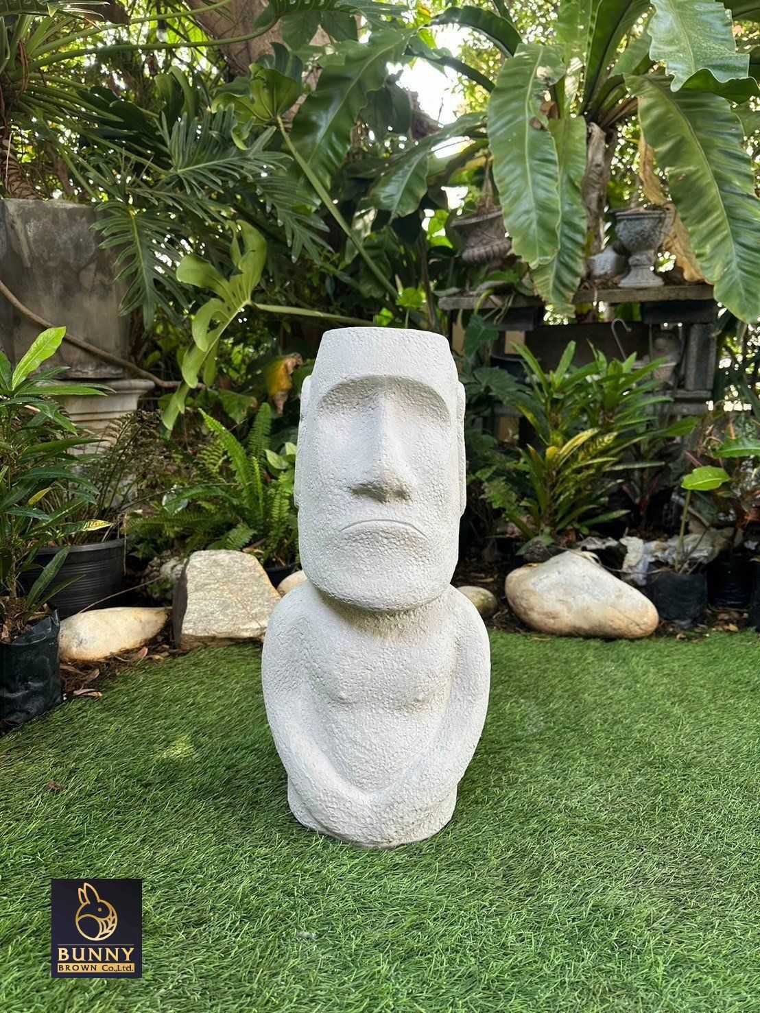 🛒  โมอาย (Moai) ประดับสวน แต่งสวน รูปปั้นแต่งบ้าน Bunny Brown