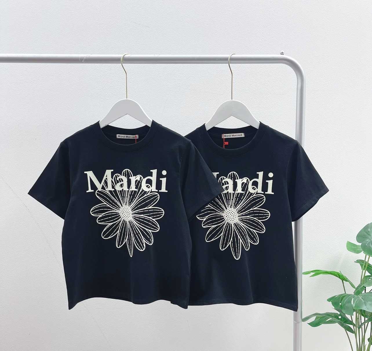 Mardi Flower Slim T-shirt (Black/Ivory)