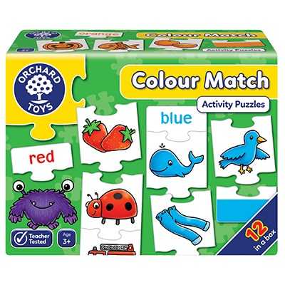 ORCHARD TOYS, Colour Match จิ๊กซอว์สำหรับเด็กเล็ก สำหรับ 3 ปี+ ลิขสิทธิ์แท้ นำเข้าจากอังกฤษ