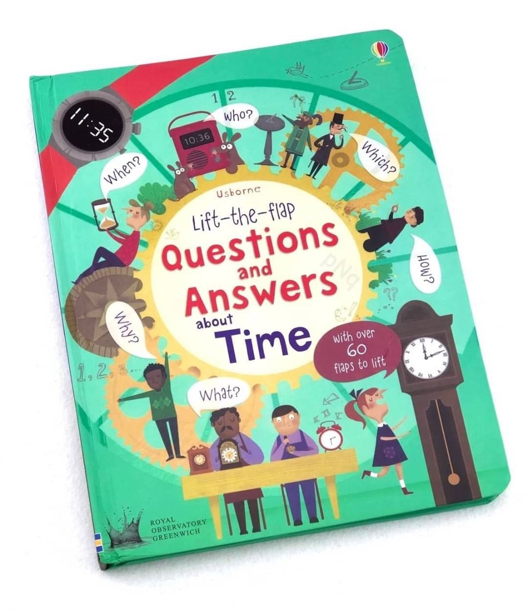 หนังสือบอร์ดบุ๊คสำหรับเด็ก Usborne Lift-the-Flap  Questions and Answers About Time